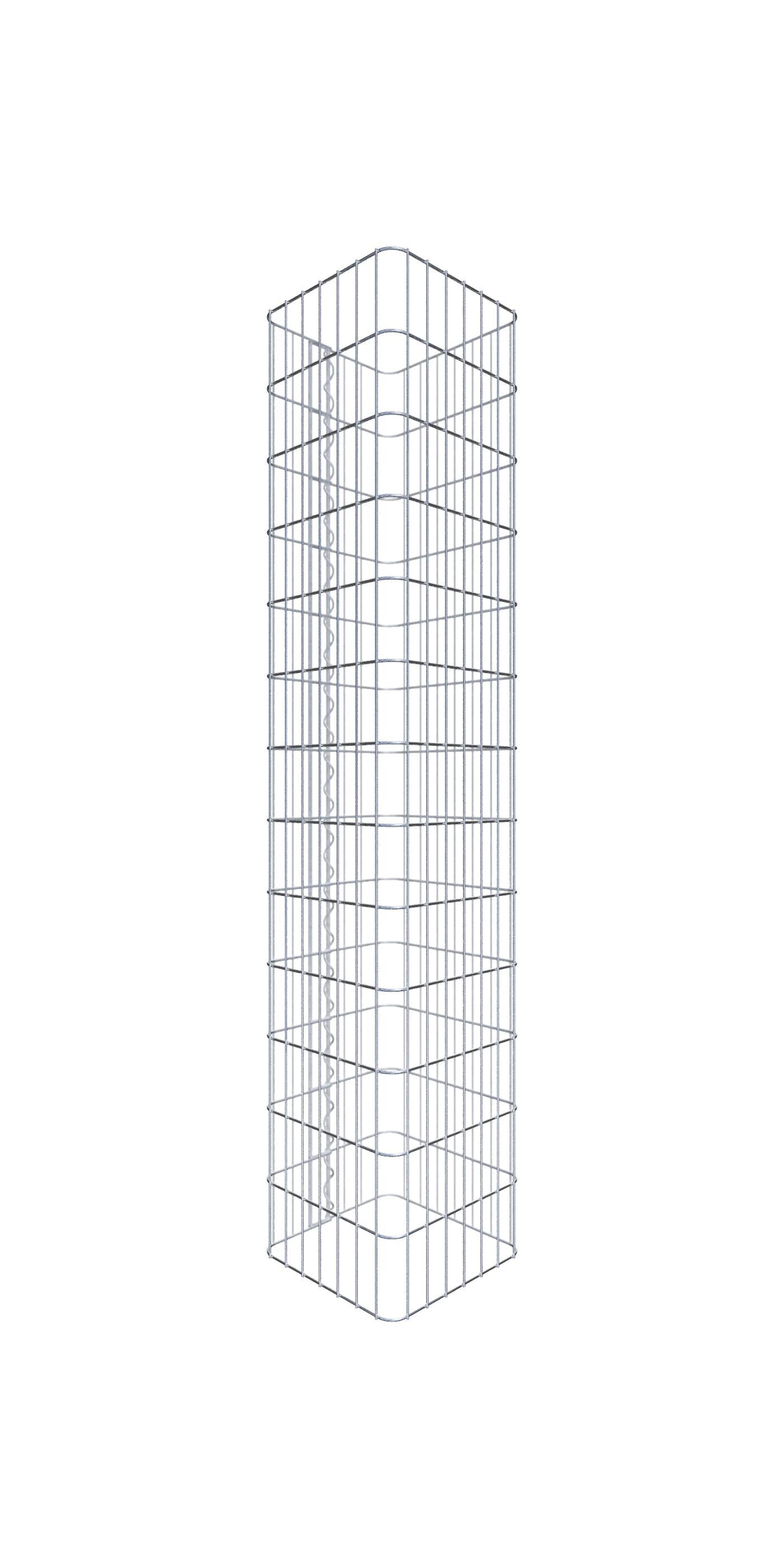 Kolumna gabionowa 37 x 37 cm, kwadrat MW 5 x 10 cm - Wysokość: 1,30 m