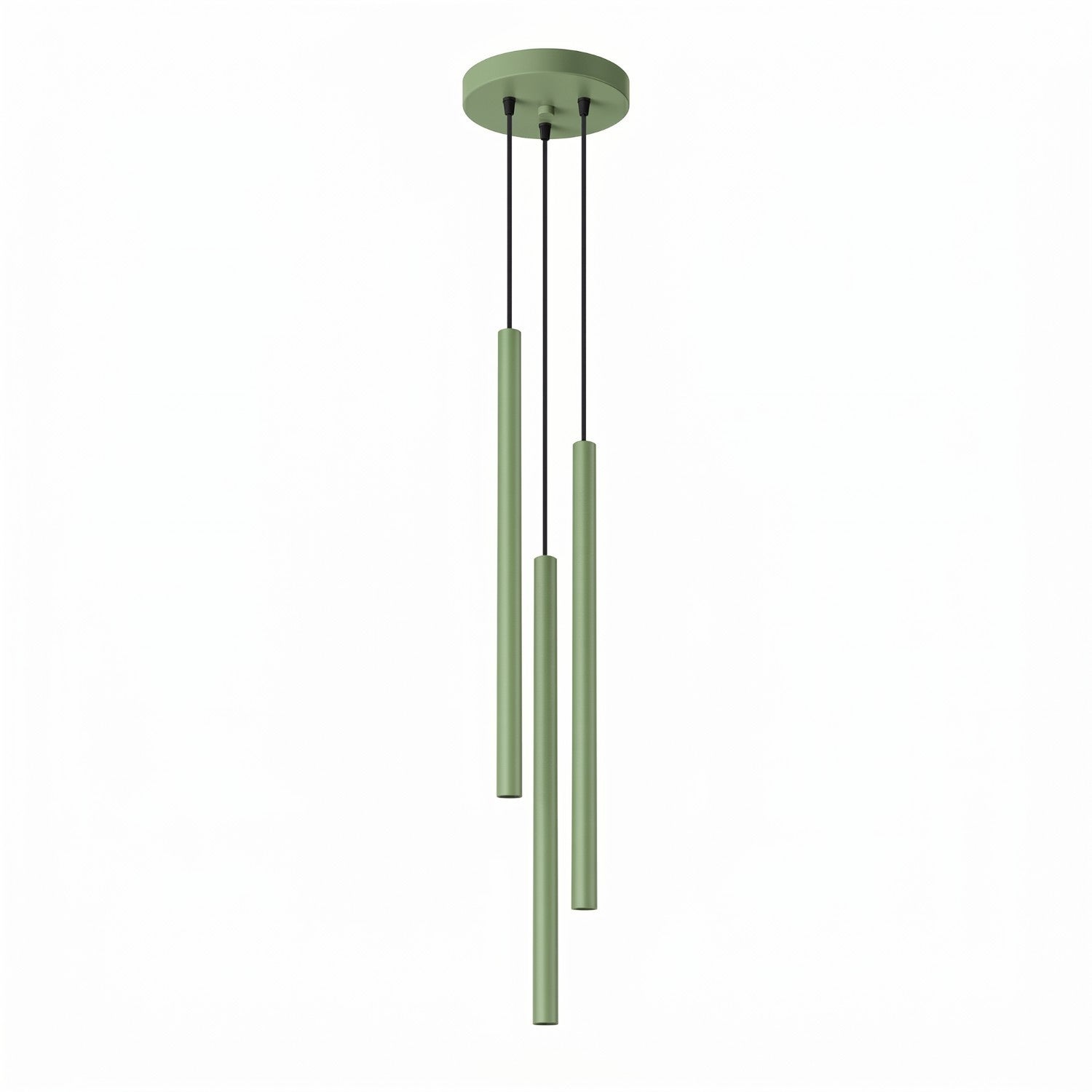 Lustră suspendată PASTELO 3P salvie, modernă - 19.5x19.5x115cm Sollux