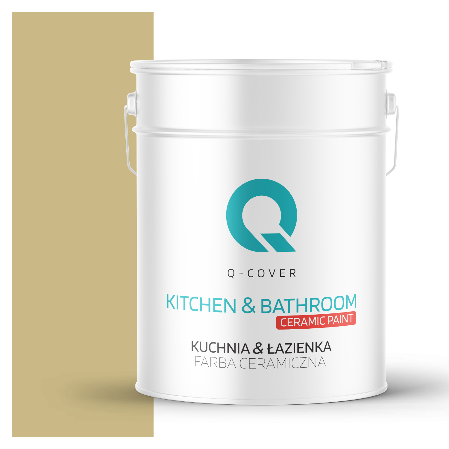 Farba Ceramiczna Kuchnia &amp; Łazienka Q-Cover Zgniła zieleń H2348 Głęboki Mat 10L