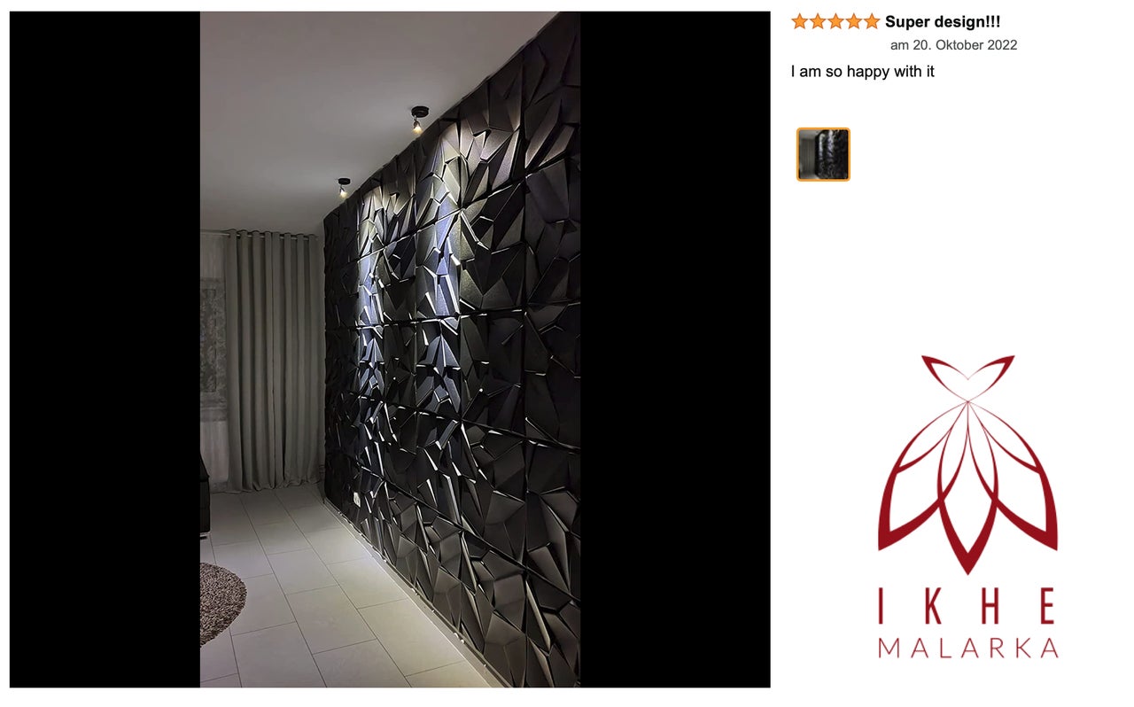 Panneaux muraux 3D décors revêtement mural panneaux de plafond POLYSTYRENE MATERIAL STYROPOR-TYPE 3mm force 8 pièces - 2m² Merkur Noir - 2