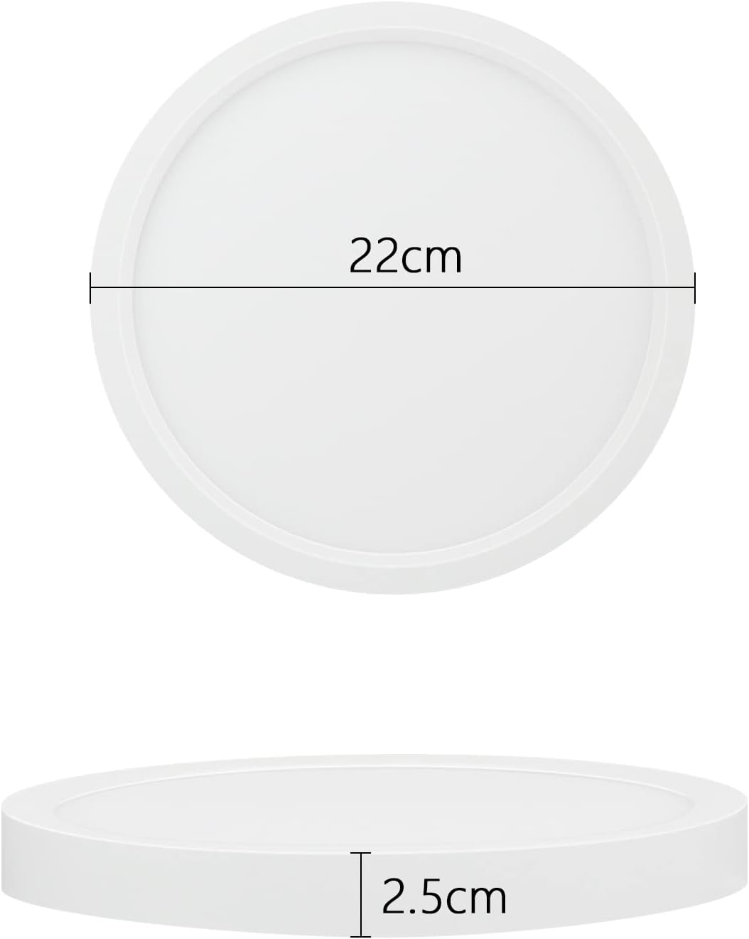 NETTLIFE Panel de luz LED de techo iluminación de techo plana IP44 a prueba de salpicaduras blanco frío 15W - 6