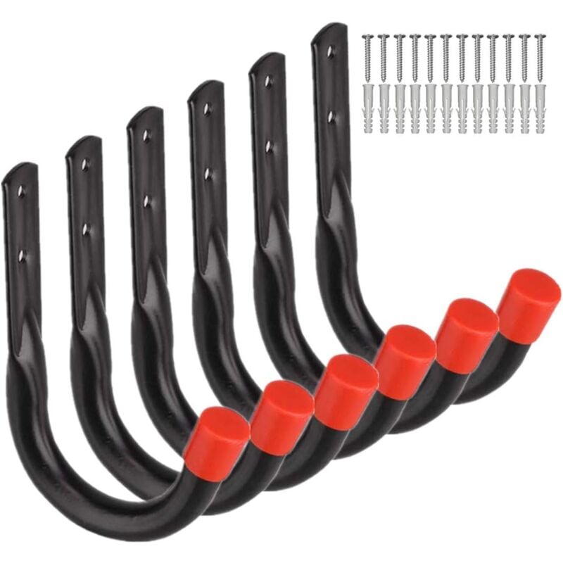 Wytrzymałe haki do przechowywania w garażu, uniwersalny montaż ścienny, uchwyt ścienny w kształcie litery U