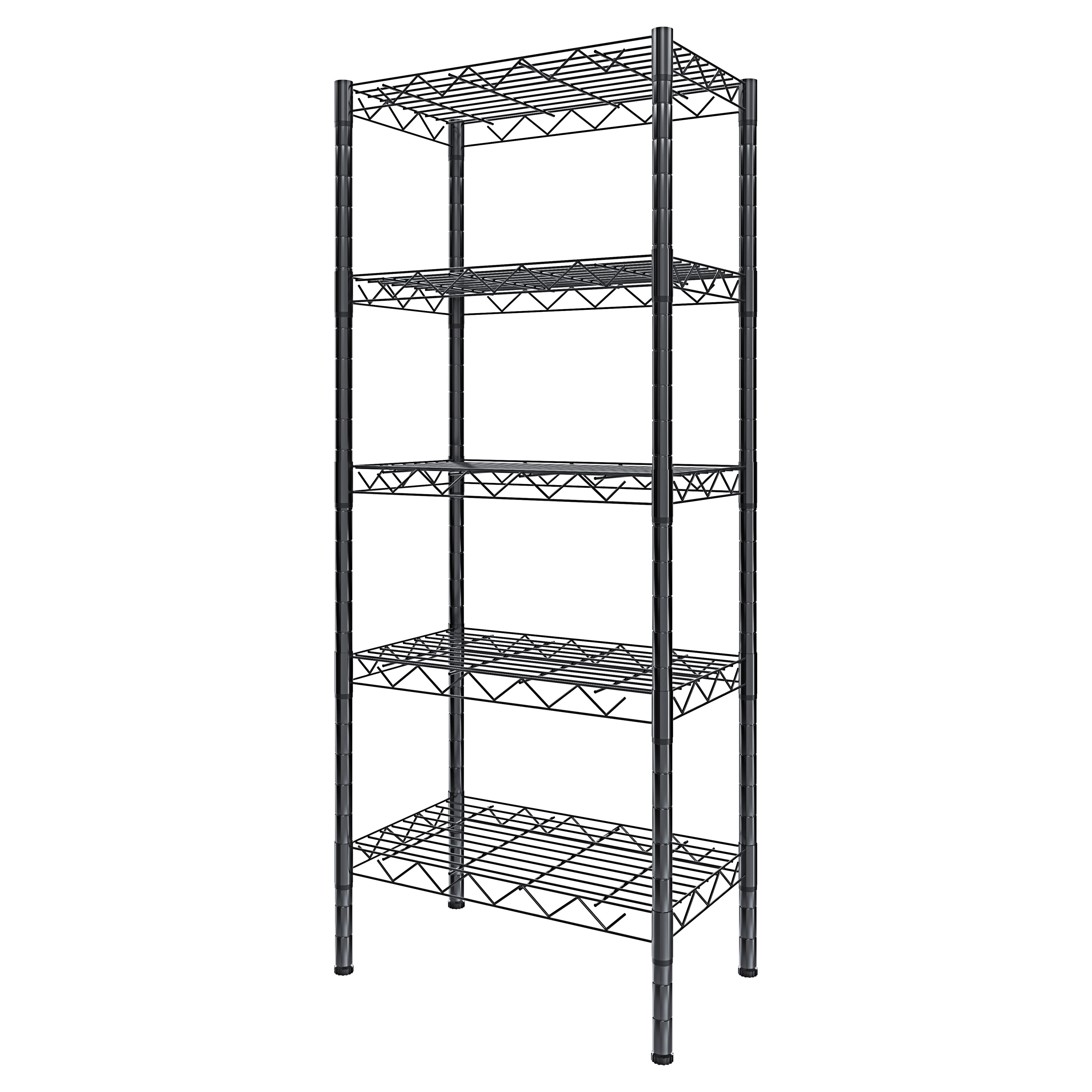 Scaffale a 4 livelli su rotelle, 90x35x142 cm, portata 200 kg, regolabile, adatto a cucina, ufficio, garage, ecc. | Leroy Merlin