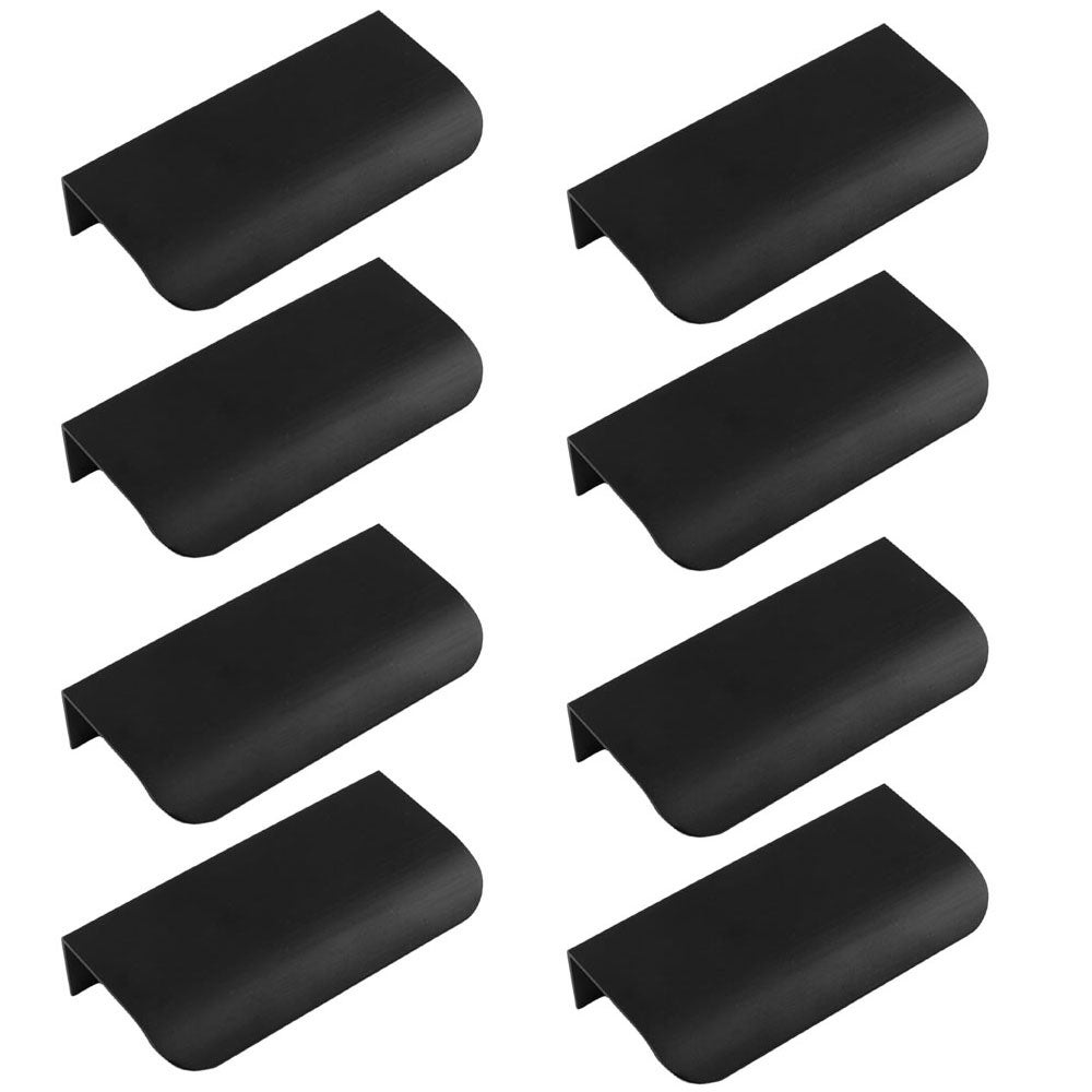 Uchwyt do szuflady, czarny, stop aluminium, rozstaw otworów 64 cm, 8 sztuk, odpowiedni do szafek