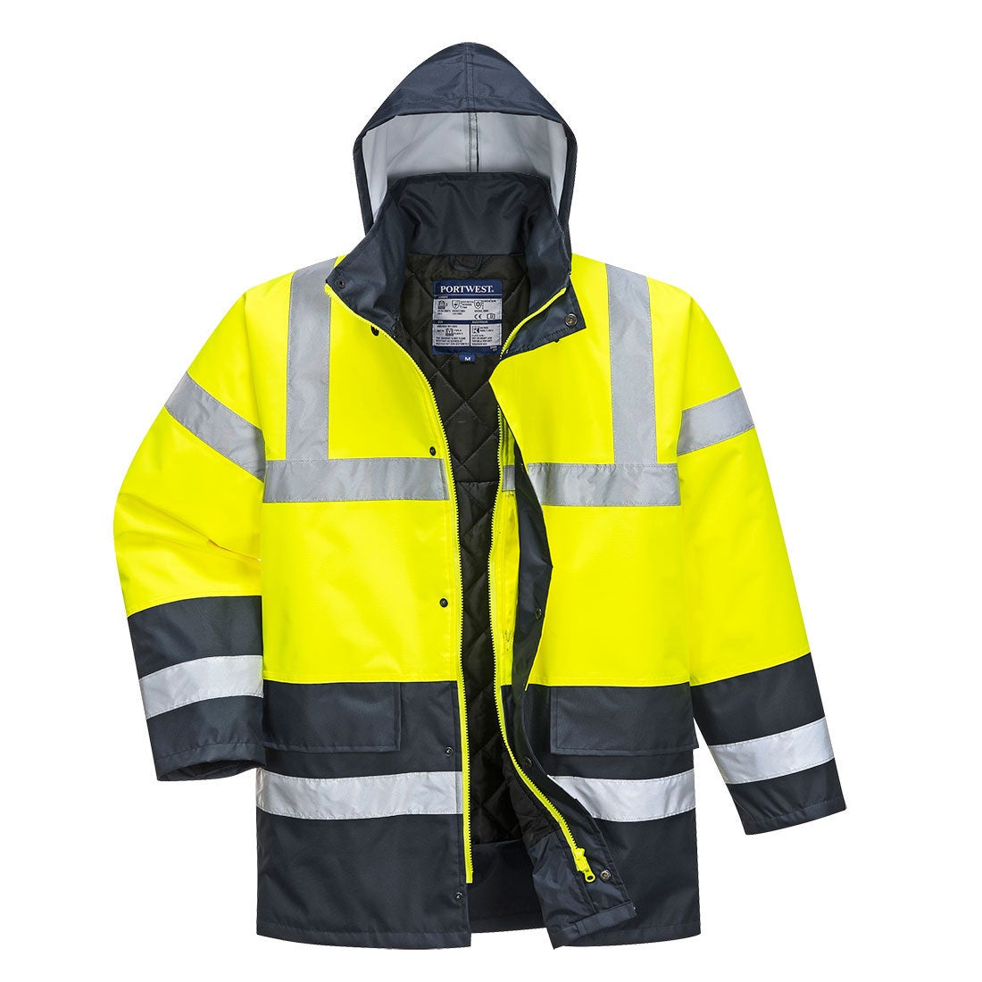 Parka de alta visibilidade para trânsito contrastante Amarelo / XXL - 5