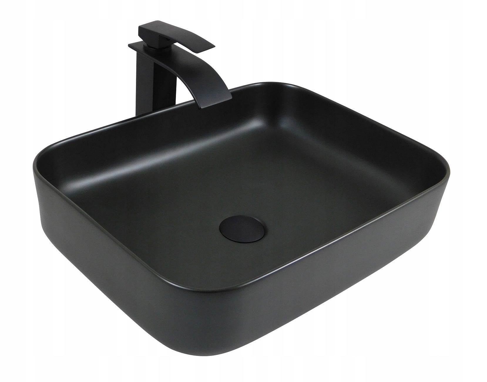 Umywalka nablatowa Estiva AGRA Black Matt czarna matowa 50x39x13 cm
