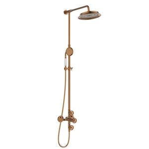 Indus colonne de douche thermostatique cuivre brossé