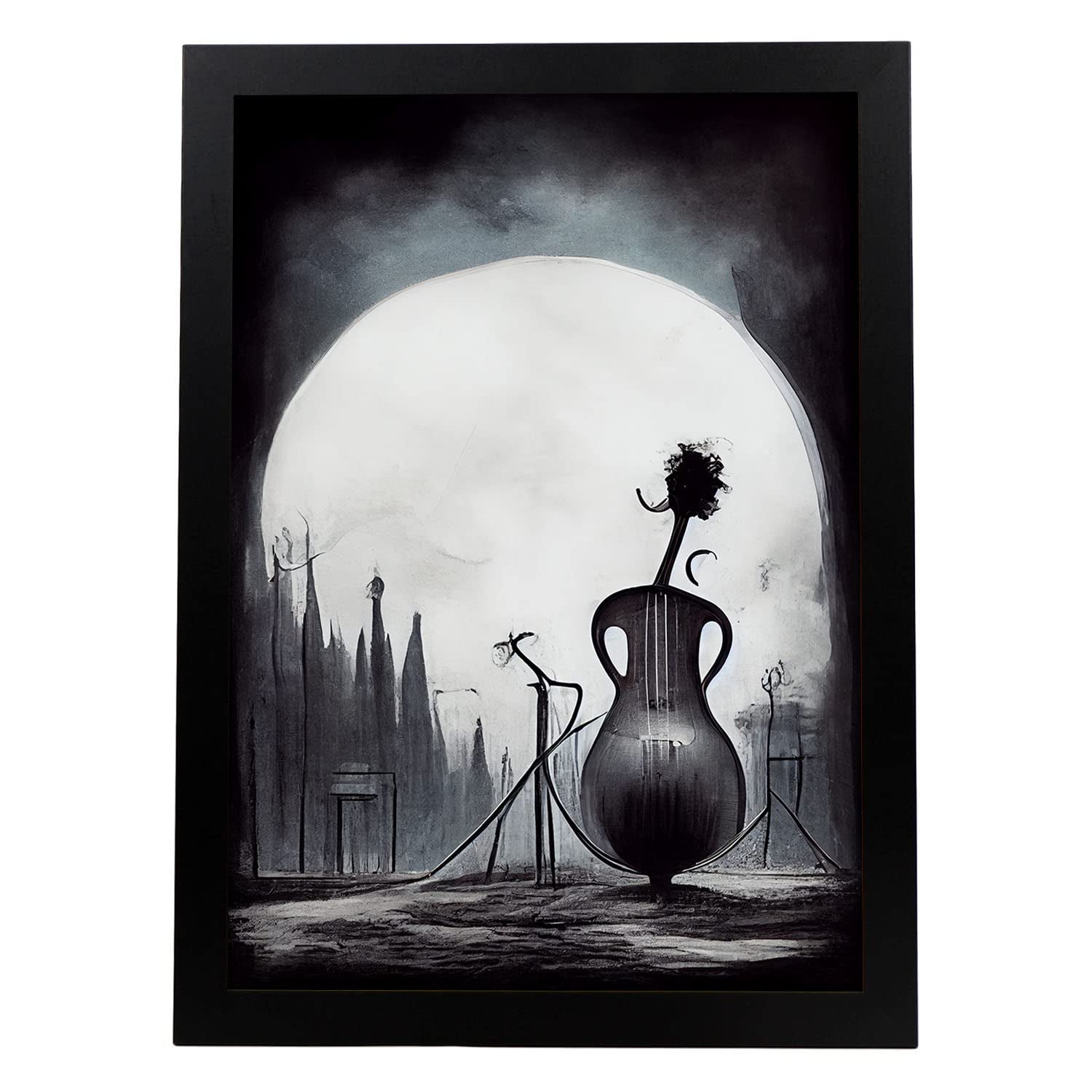 Modèle/Gabarit De Chevalet Pour Violon 4/4 - En Plastique Noir, 12x6 Cm - Pour Mesurer Hauteur Des Cordes Et Ajustement Du Chevalet - 5