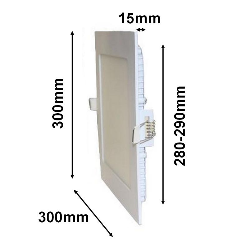 Spot LED Extra Plat Carré BLANC 24W - Blanc Froid 6000K - 8000K - SILAMP - 3