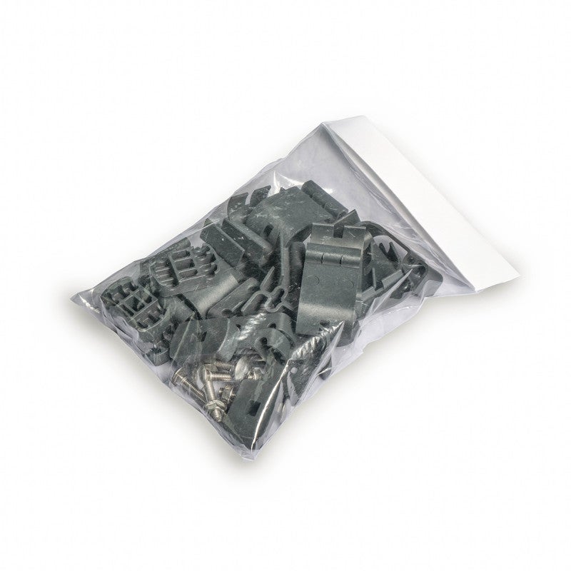 Kit complet grillage rigide occultant lattes composite avec soubassement longueur 20m - Hauteur 1m80 - Gris anthracite - 6