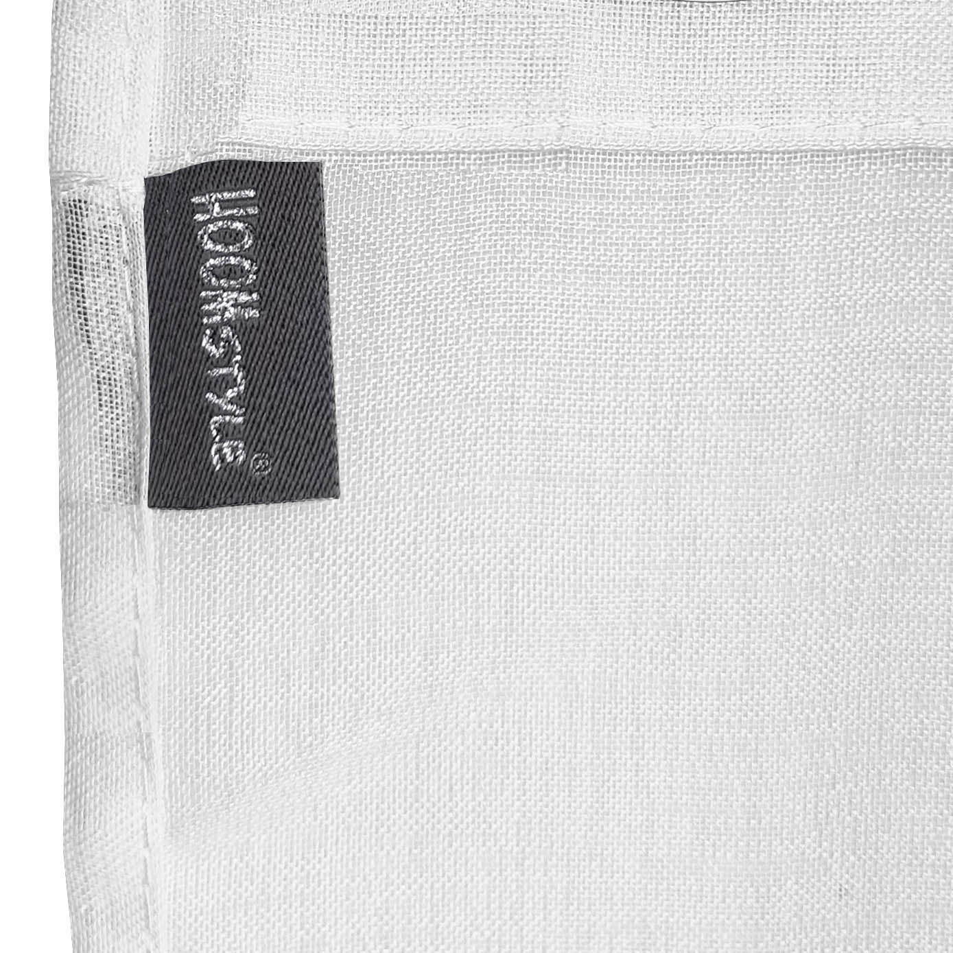 Rideau voilage transparent à galon fronceur - 140x270cm - Blanc - HOOMstyle - 5