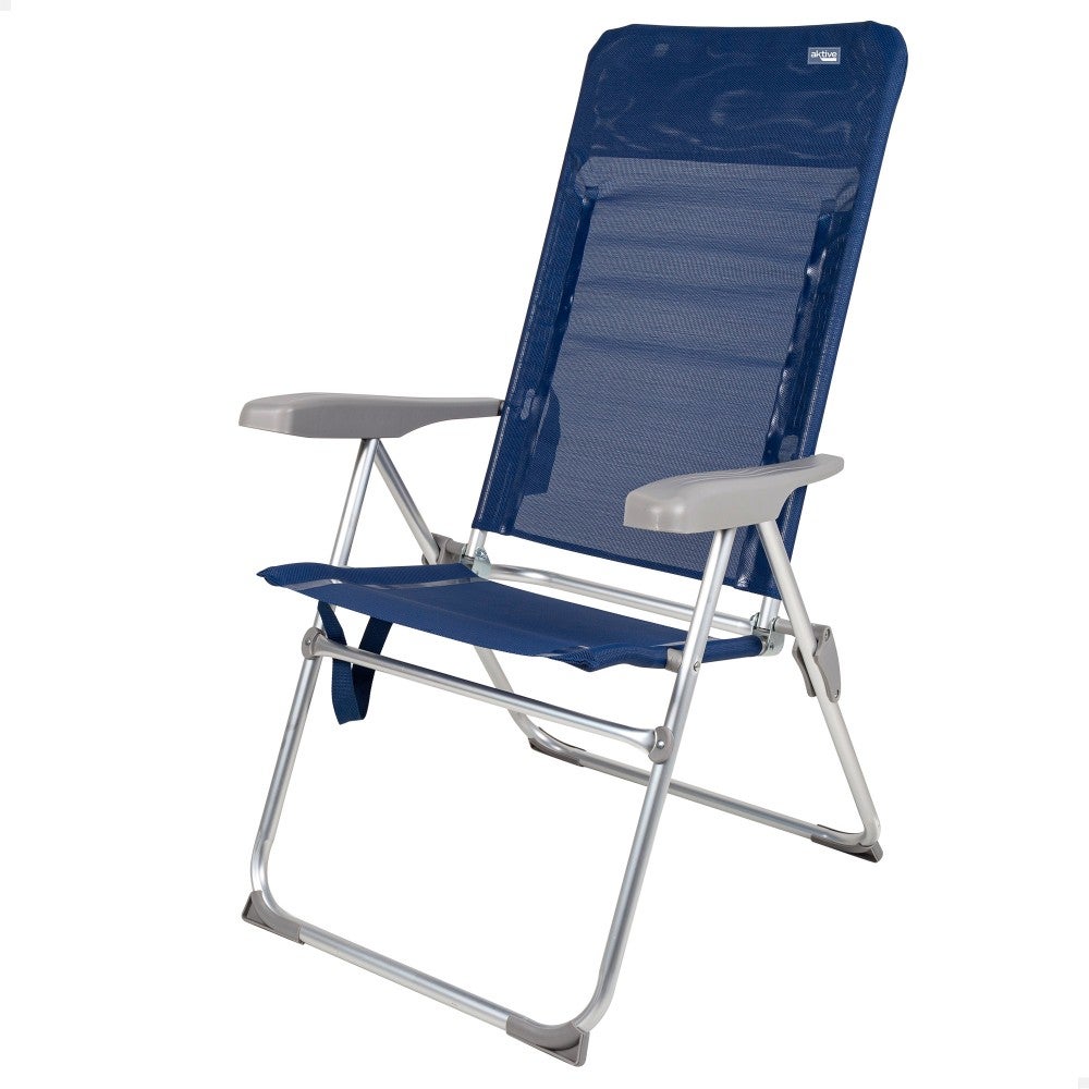 Chaise de plage Aktive Blue marine 188 x 58 x 30 cm main image 0
