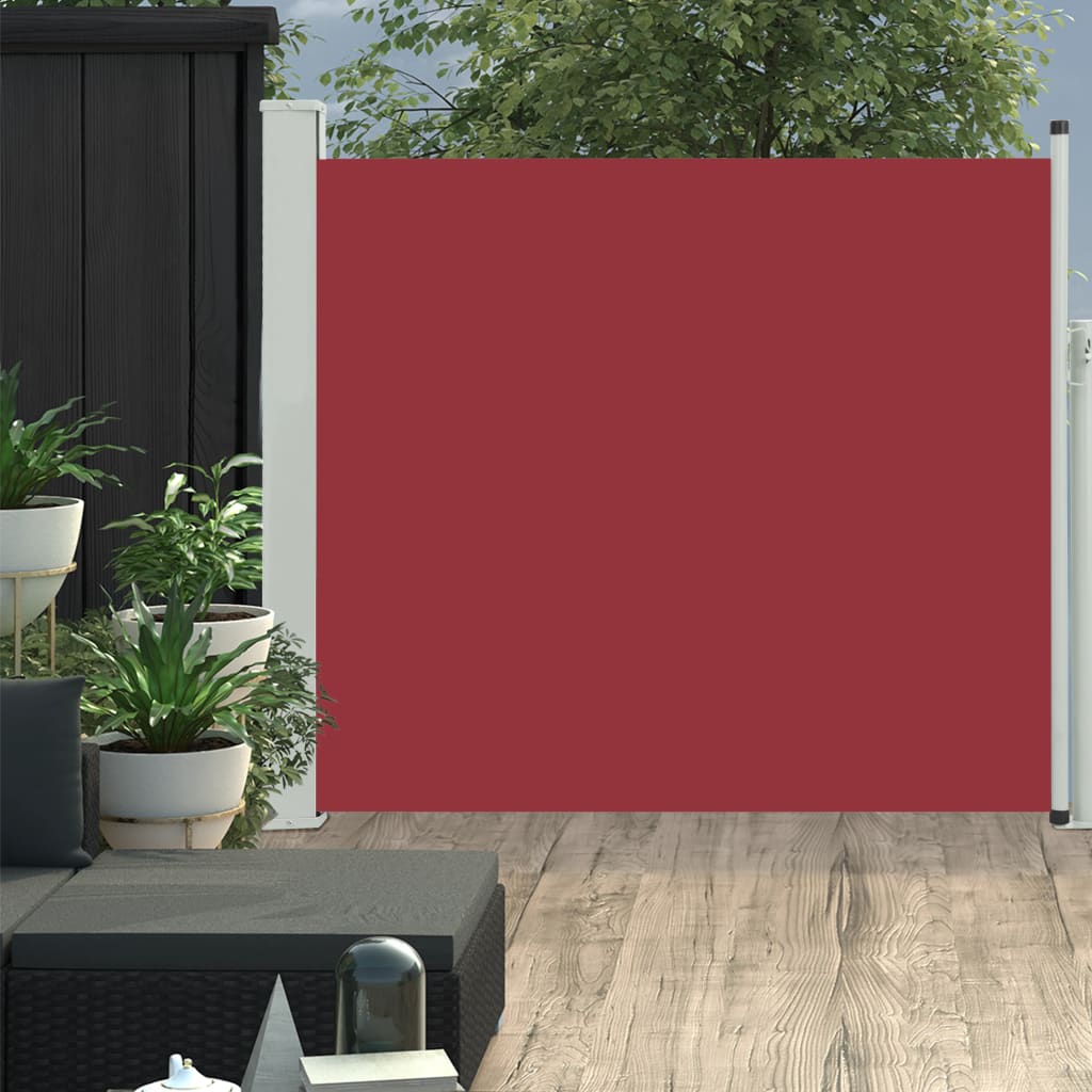 Maison exclusive - toldo lateral retráctil de jardín rojo 100x300 cm