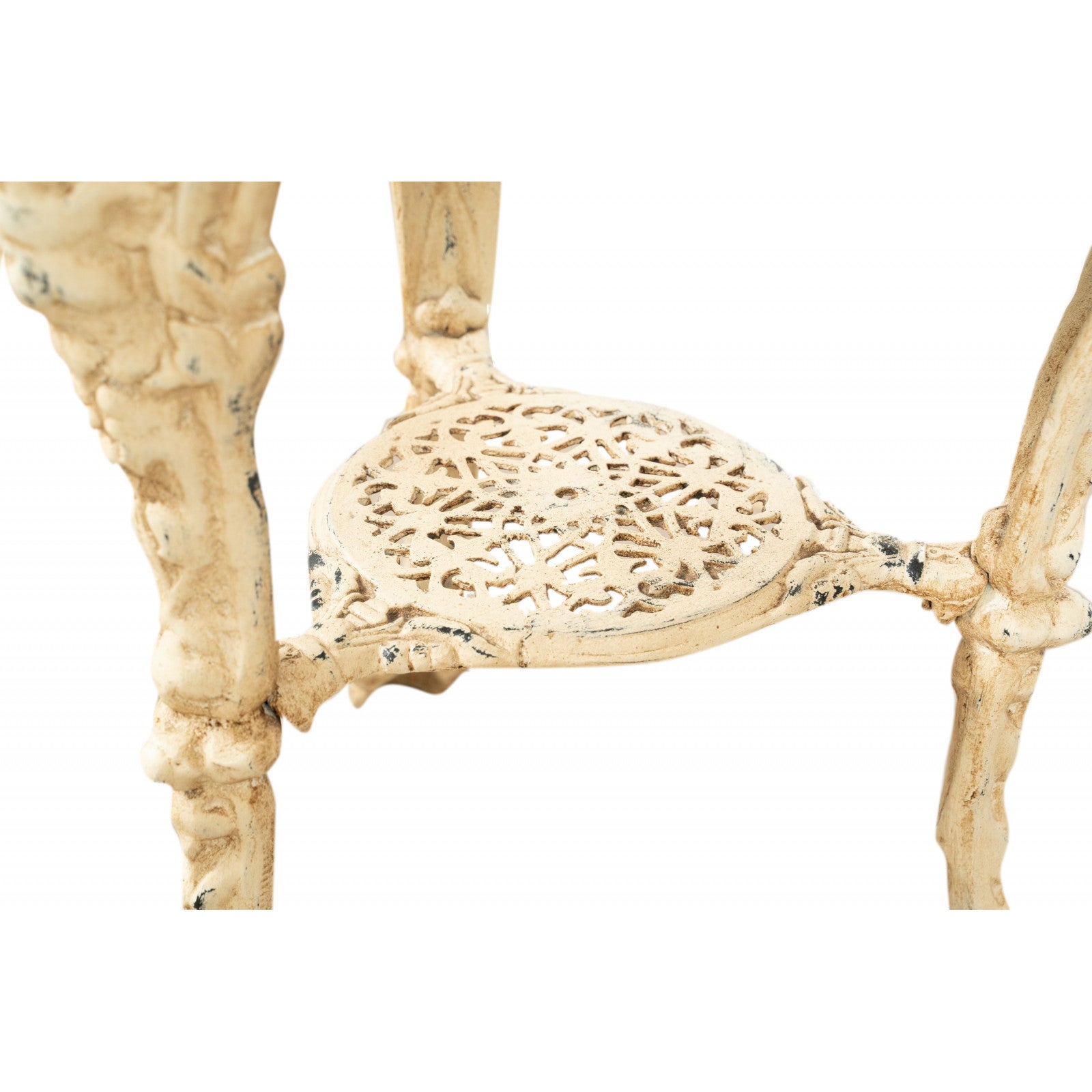 BISCOTTINI Table - Fonte avec finition antique - Table de jardin - Terrasse - Balcon - Extérieur - Table basse - 60x70 cm - 5