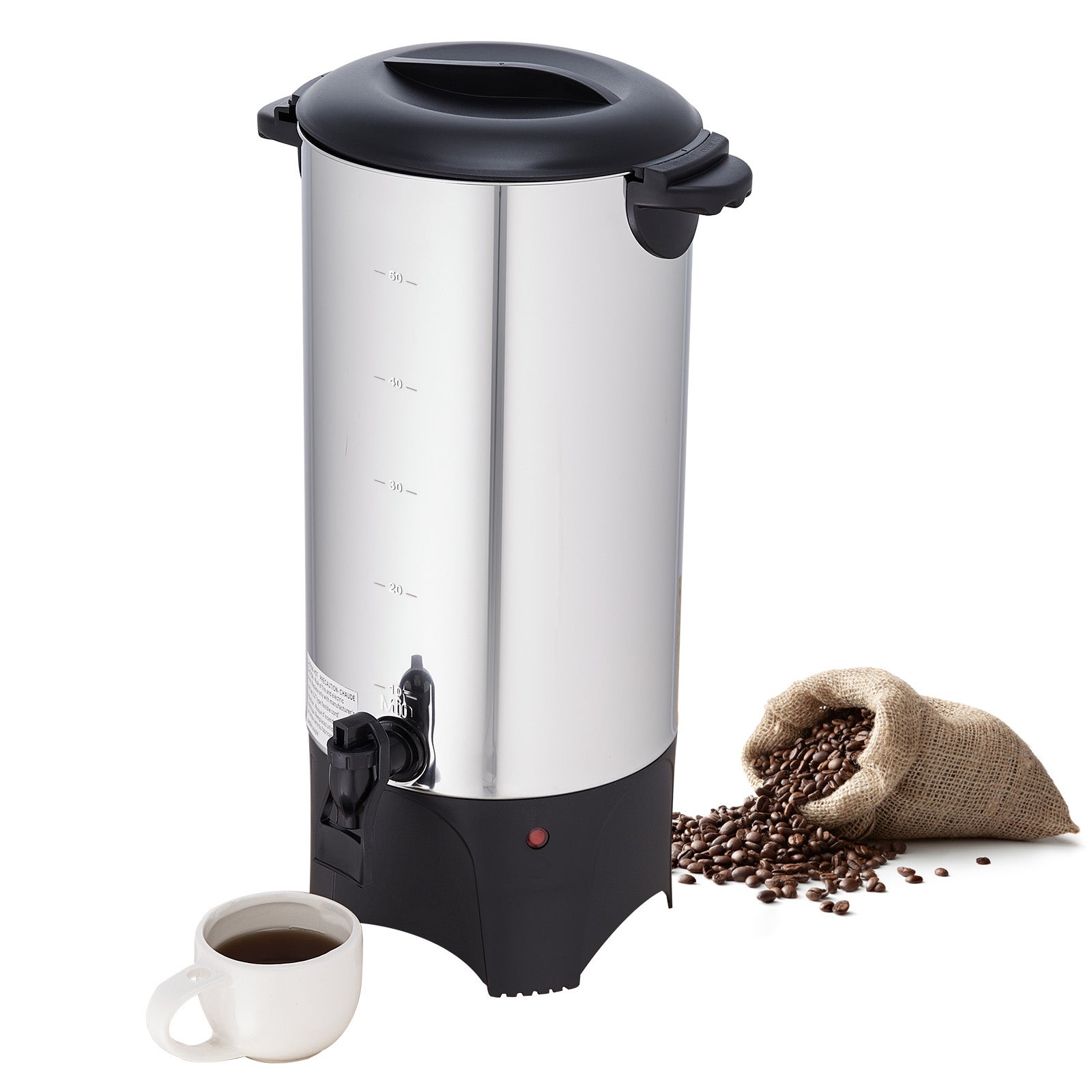 Cafetière commerciale,SucceBuy 50 tasses,acier inoxydable,grand distributeur café,1000 W,220 V,cafetière électrique pour préparation rapide - 3