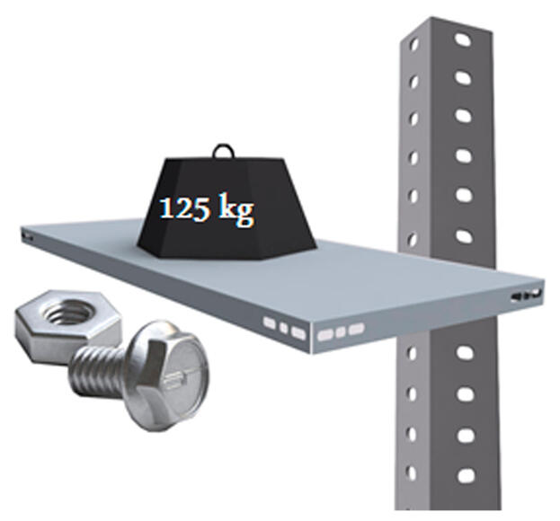 Estante metálica c/pfs branco 5 prateleiras 180x90x40 cm 80 kg AR STORAGE SOLUTIONS - 5