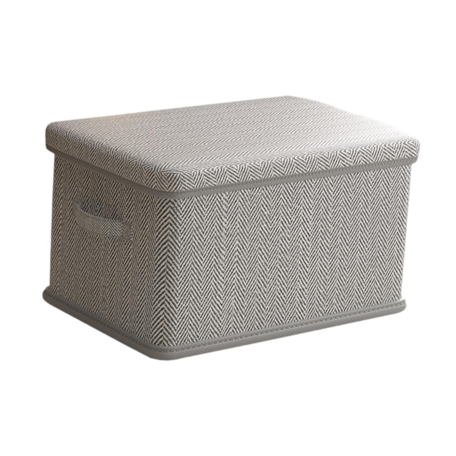 Grande boîte de rangement pliable avec couvercle (50 x 40 x 33 cm) – Boîte en tissu lavable et résistante pour l'organisation de la maison - 2