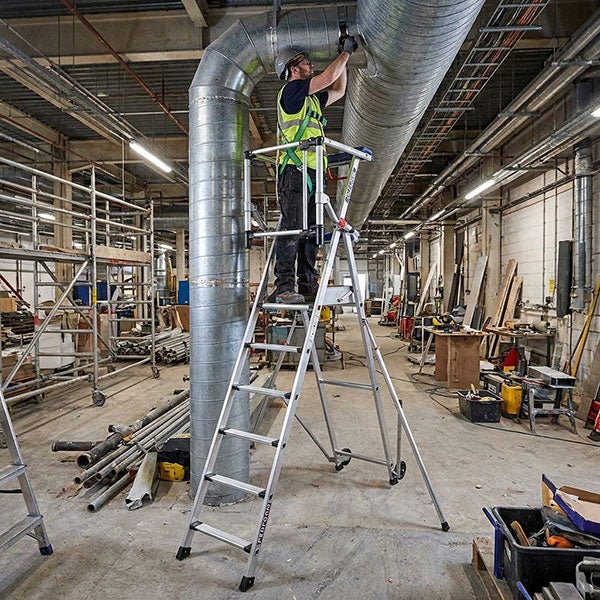 Escabeau PIRL - Garde-corps articulé - Hauteur max de travail 3,45m - PIRLF6-P - 5