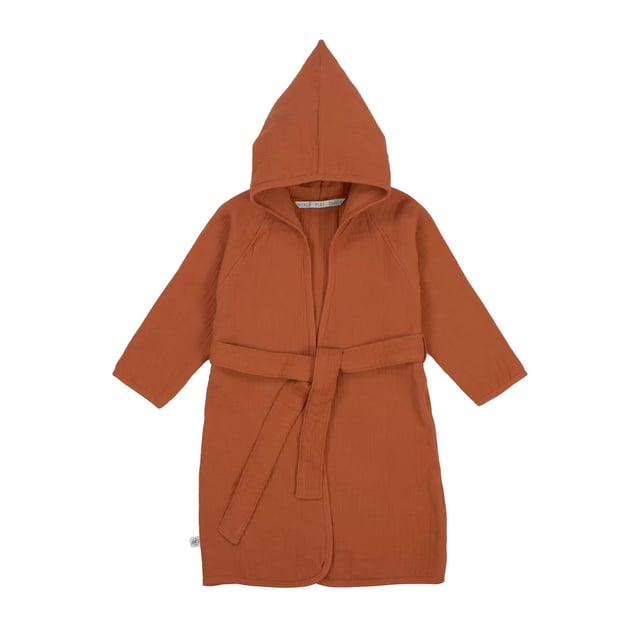 Peignoir Bébé - Gaze de Coton - 100 % Coton - Terracotta - 24-36 mois