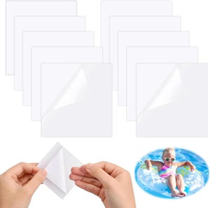 Kit Réparation Piscine Et Spa Gonflable - Rustines Transparents + Colle PVC 60ml - Pour Matelas, Bouées Et Bateaux
