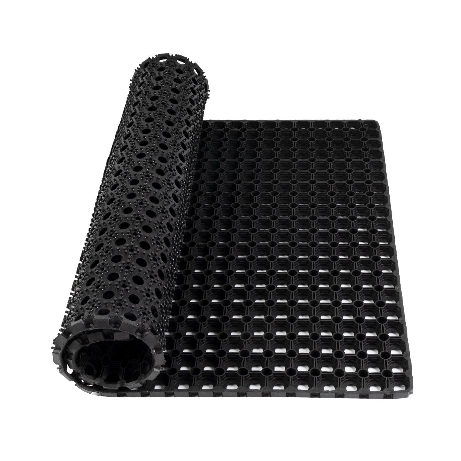 Tapis Caoutchouc Anro 300x100cm - Picots Antidérapants - SBR 3mm - Pour Garage, Coffre, Protection Sol