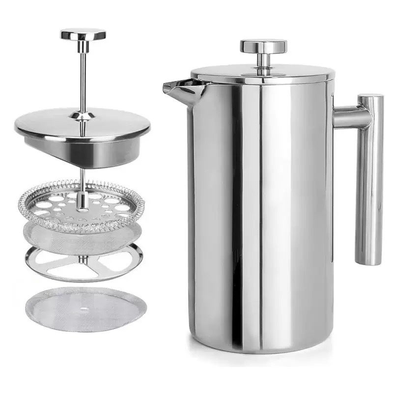 Zaewry  Cafetera Francesa, Prensa De Filtro De Acero Inoxidable, Aislamiento De Doble Pared, 1500 Ml Acero Inoxidable, Leroy Merlin