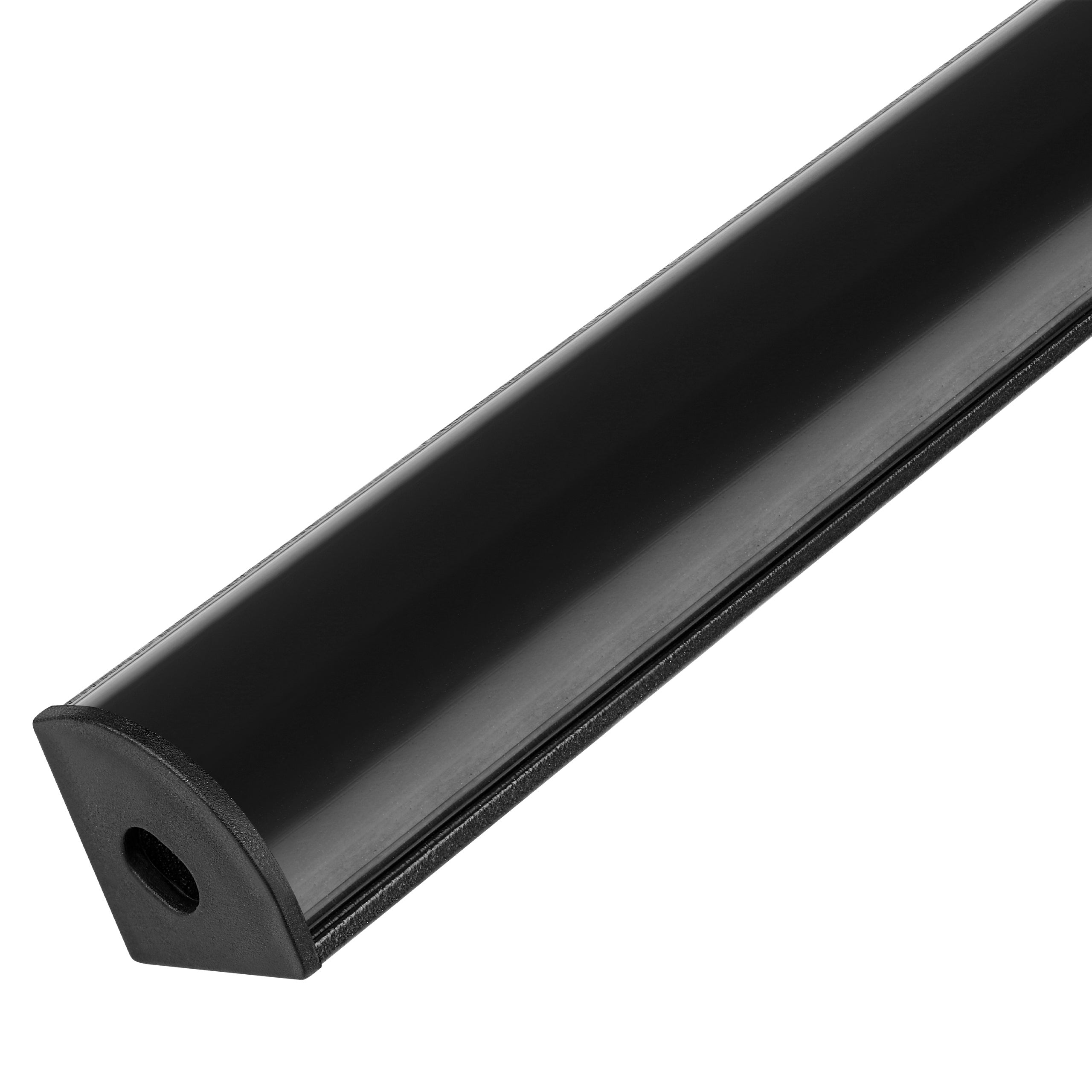 Profil do taśm LED 2m 16x16mm kątowy aluminiowy czarny z czarnym kloszem MasterLED