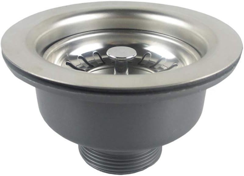 Odpływ zlewozmywakowy bez przelewu, kosz ze stali nierdzewnej, ø 110 mm 1½", stal nierdzewna + ABS, odpływ + kosz