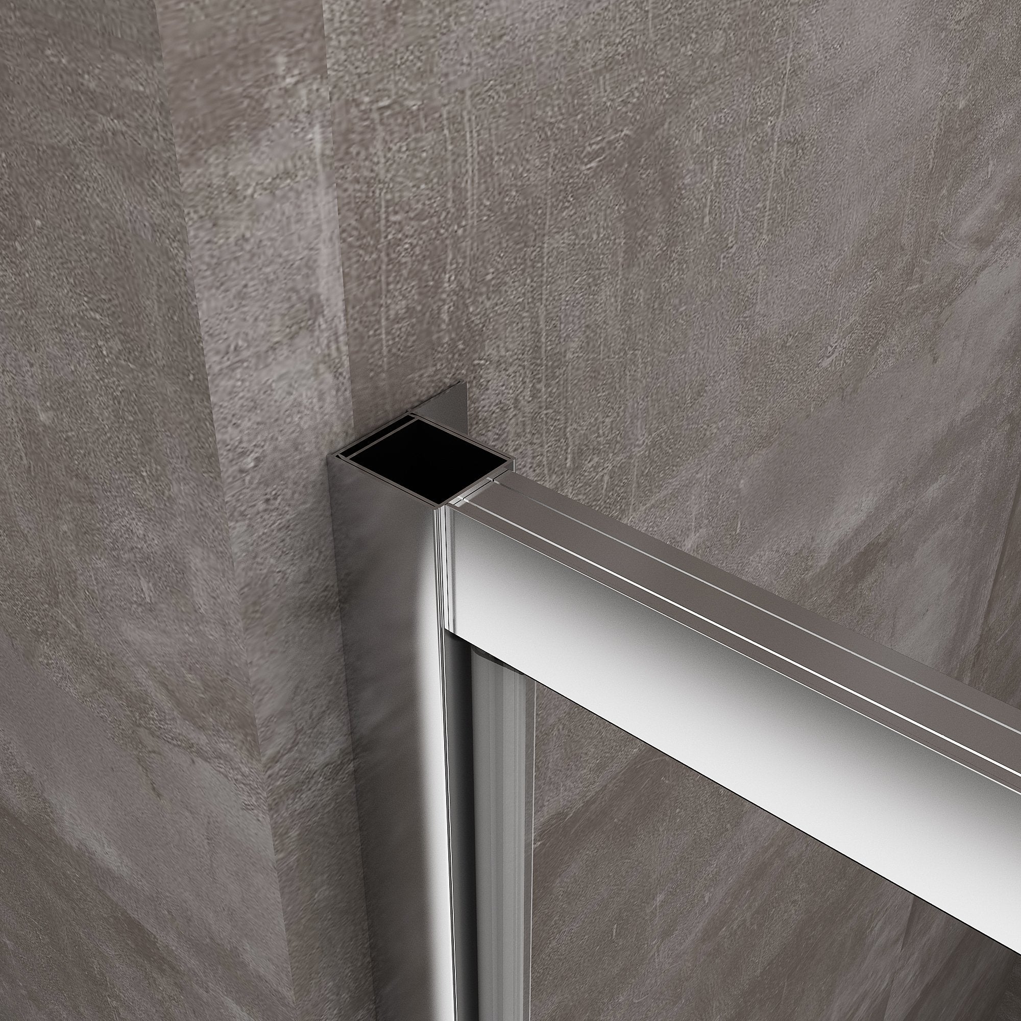 Porta Doccia Battente Roto-Traslante Con Perni Asimmetrici Telaio CROMO Reversibile Cm 71-74 H 200 - 4