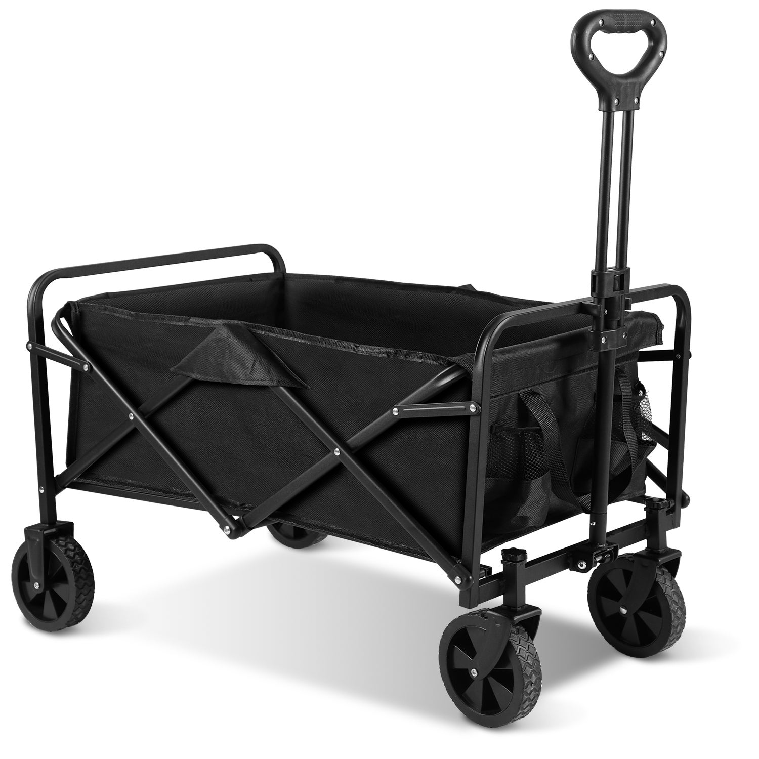 Carro de transporte manual plegable carro de jardín - capacidad 80kg - para transporte de mercancías herramientas todoterreno playa