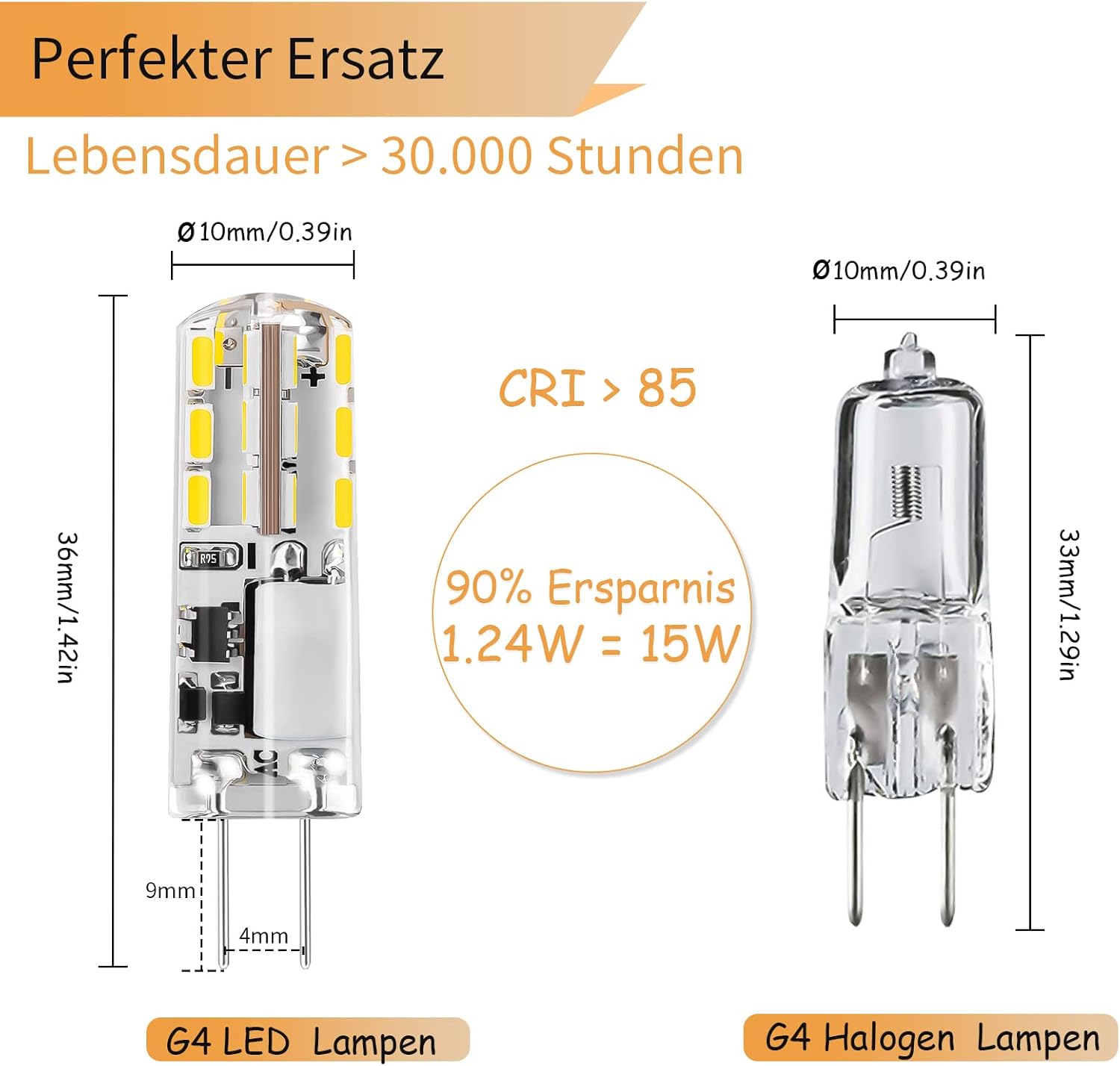 LAMPADINA ALOGENA BISPINA 40W 12V 850 LUMEN LUCE CALDA G4