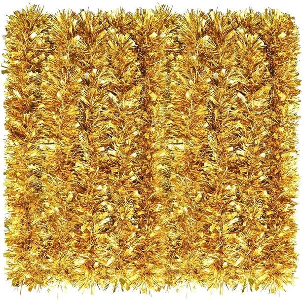 RosyFate Guirlande Tinsel De Noël 6 X 2.5m - Métallique, Torsadée, Brillante Décoration De Sapin (Large
