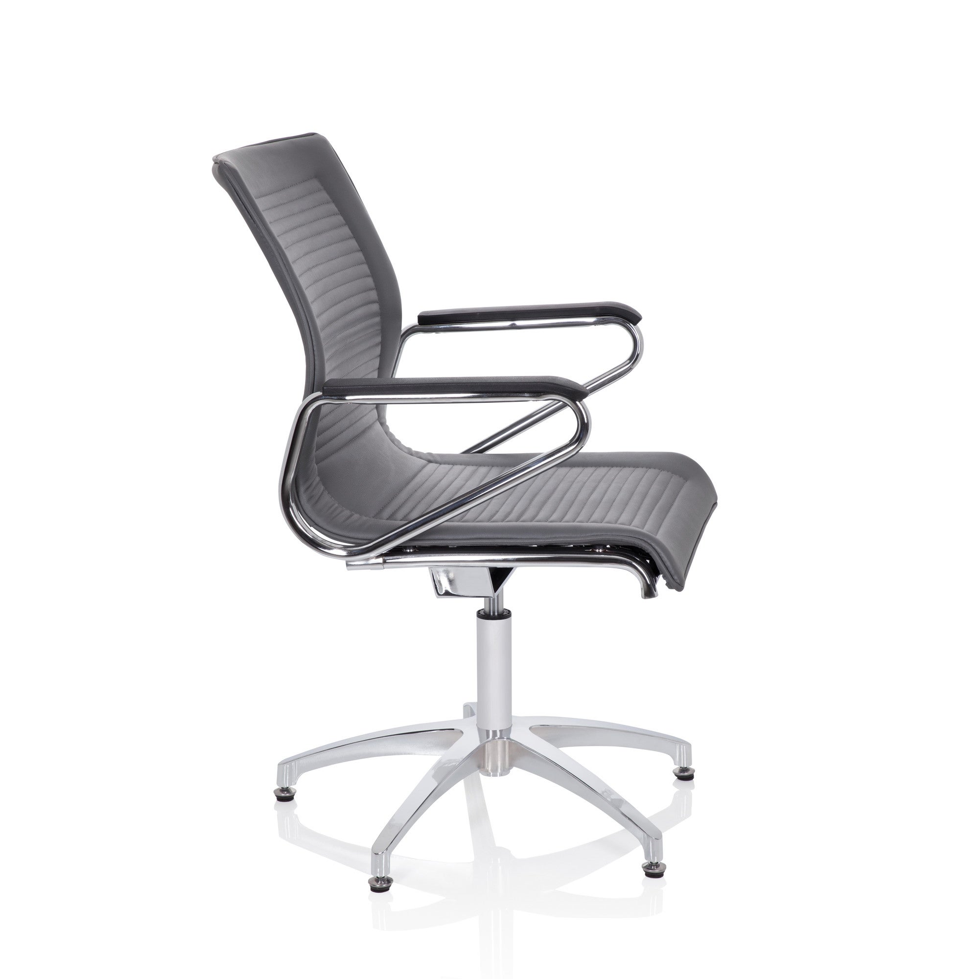 Sedia da conferenza / Sedia da visitatori / Sedia ASTONA V PU Grigio hjh OFFICE - 3