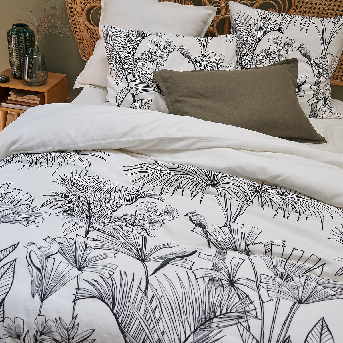 Housse de couette métis lavé, Jalapao - Imprimé fond blanc - 240 x 220 cm - 2