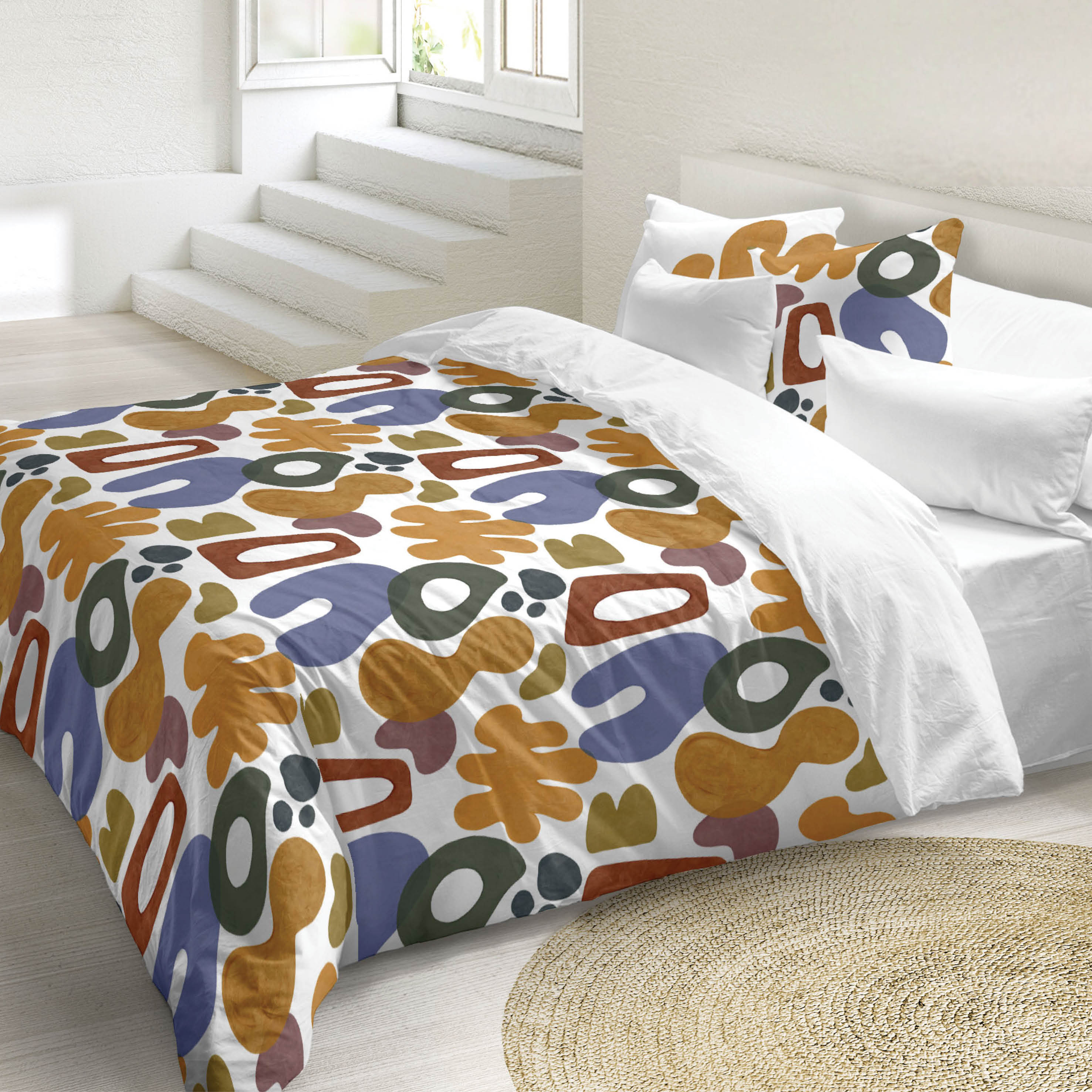 NATURALS Funda Nórdica Estampada Cama 105 Algodón Extra Suave