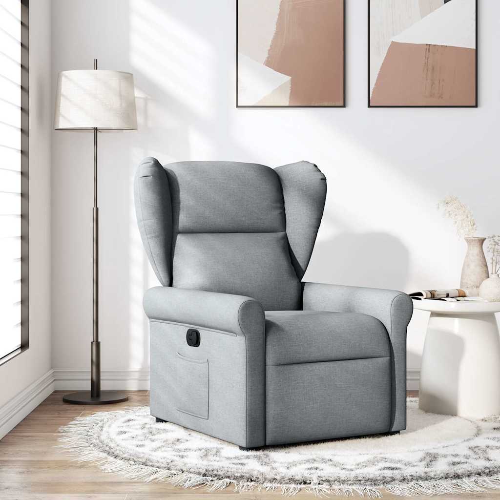 Fauteuil de télévision | Fauteuil inclinable Gris clair Tissu CFW861067 - 2