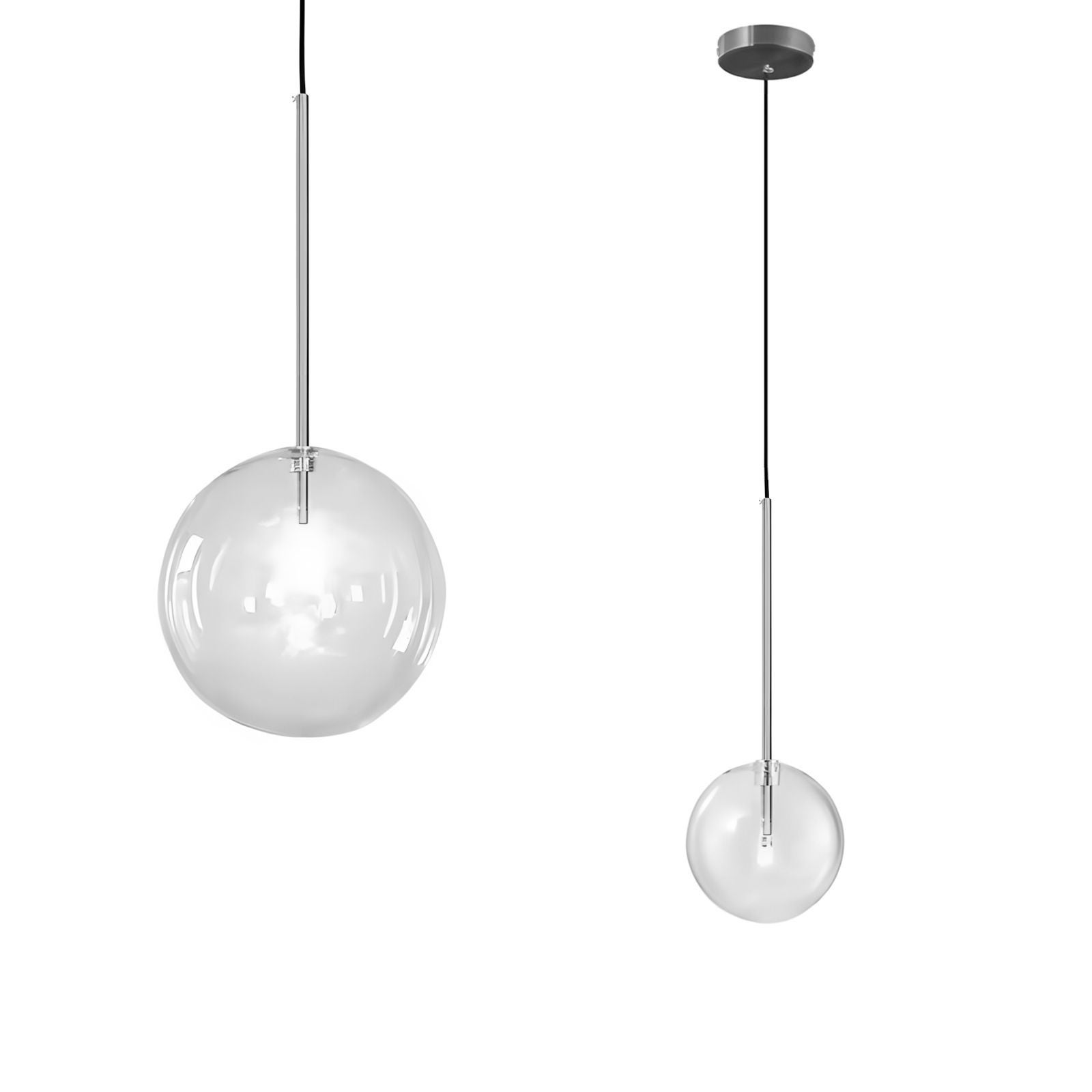 Lampa Sufitowa Wisząca Toolight App1685-1Cp Czarny Chrom 20Cm