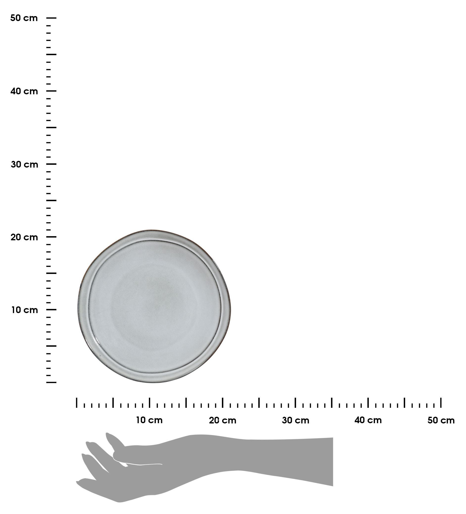Talerz Deline Dove 21 cm Estia kamionkowy szary 1 szt. - 3