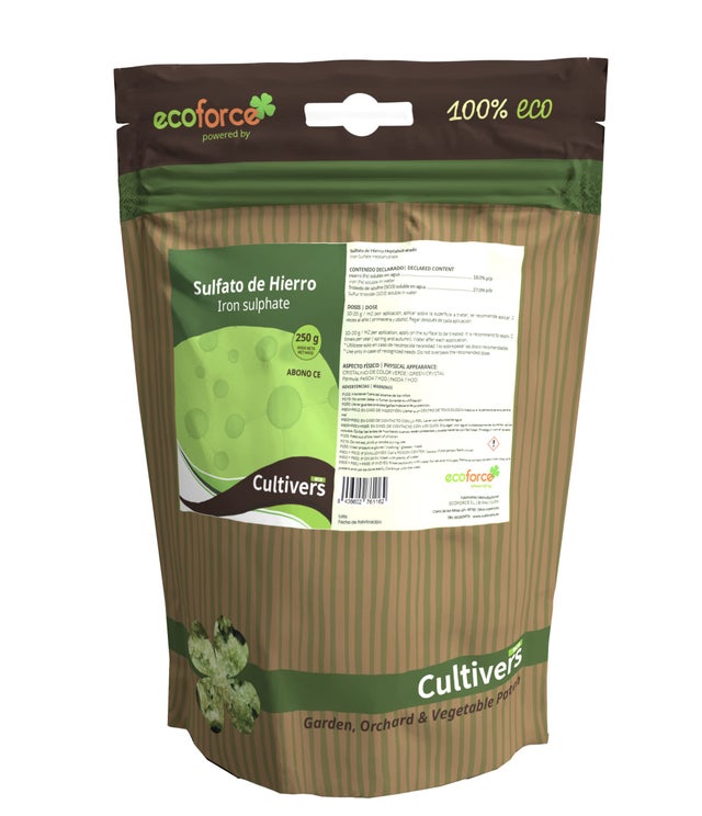 CULTIVERS Sulfate de fer heptahydraté 250 g pour une utilisation multiple dans la maison et le jardin.