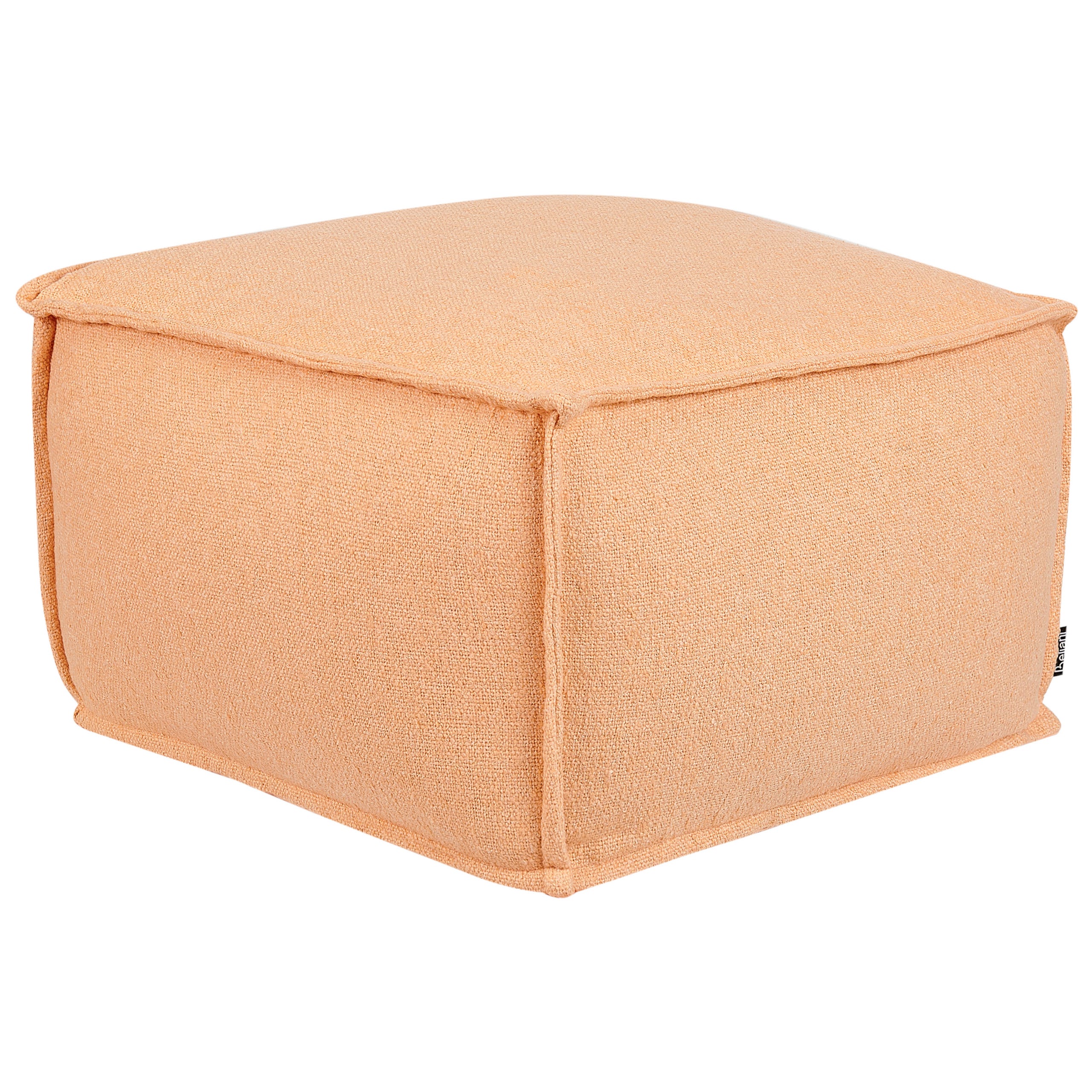 Pouf en coton macramé orange BERKANE Pouf en coton macramé orange BERKANE