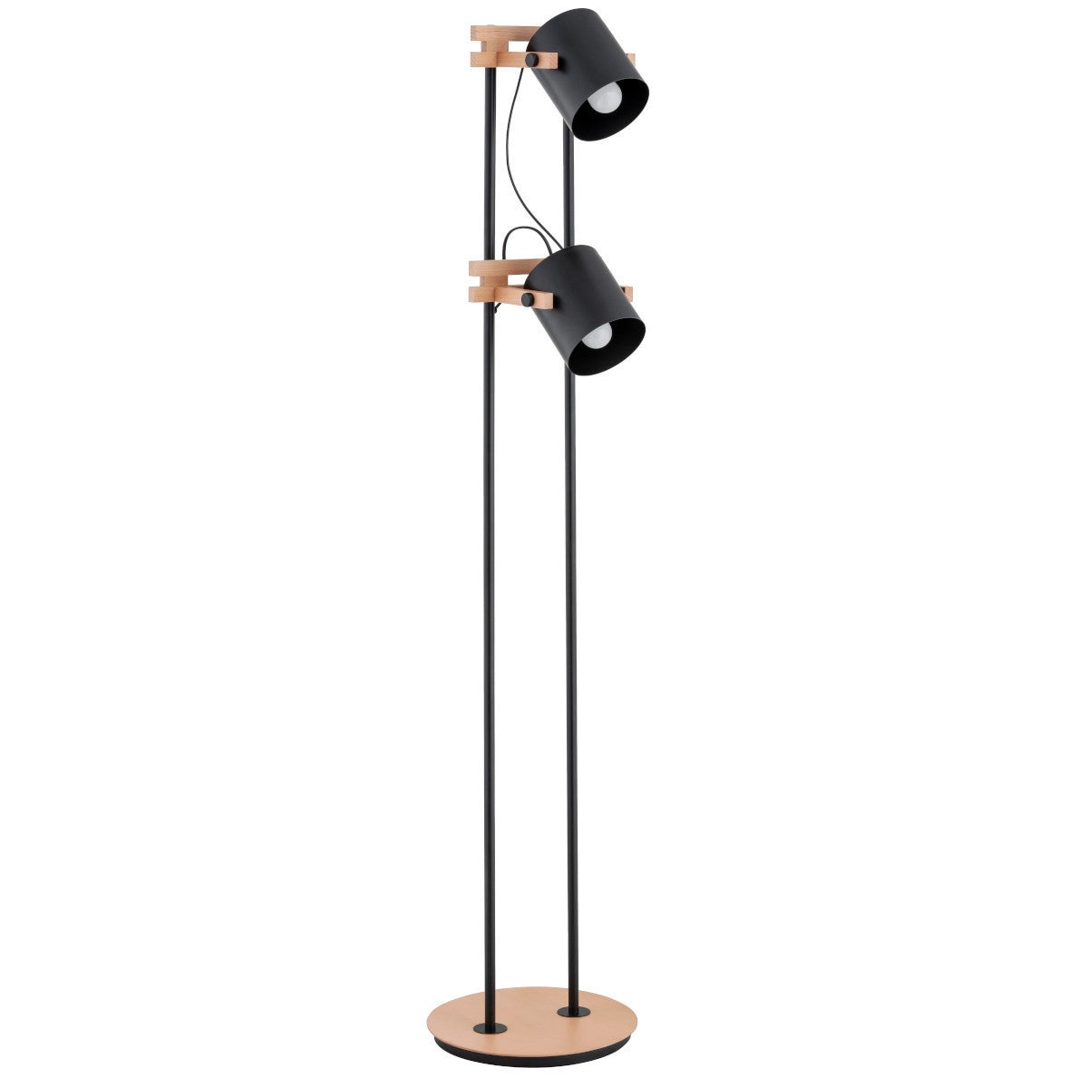 Lampa podłogowa stojąca Fortis brązowo-czarna 2xE27x15W wym: 152 x 32 x 25 cm metal Alfa