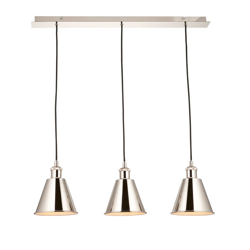 Lampa wisząca HAL niklowa 3xE27x20W metal wym:173x73x17cm IP20 Endon