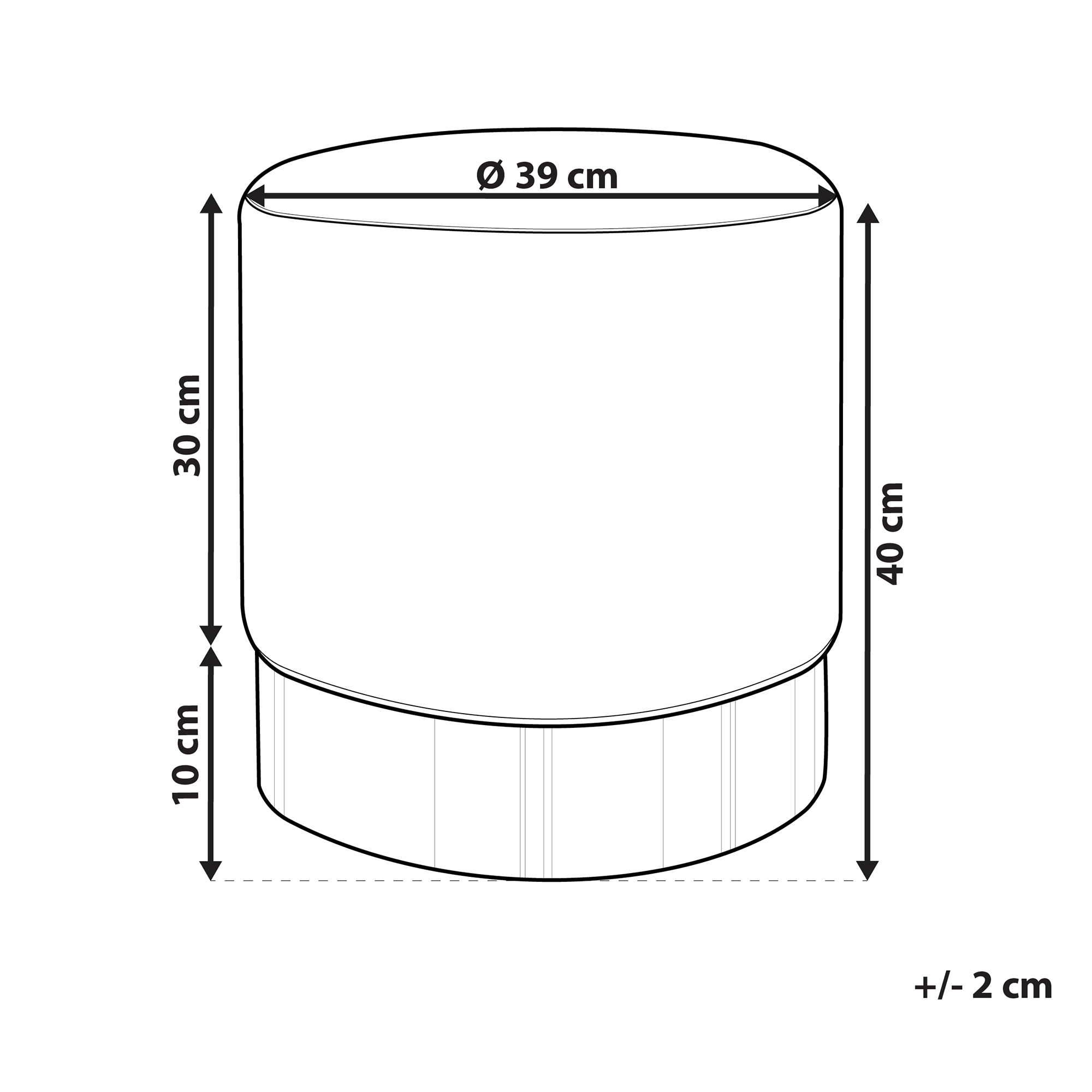 Pouf SOPHIA Velours Noir - 3