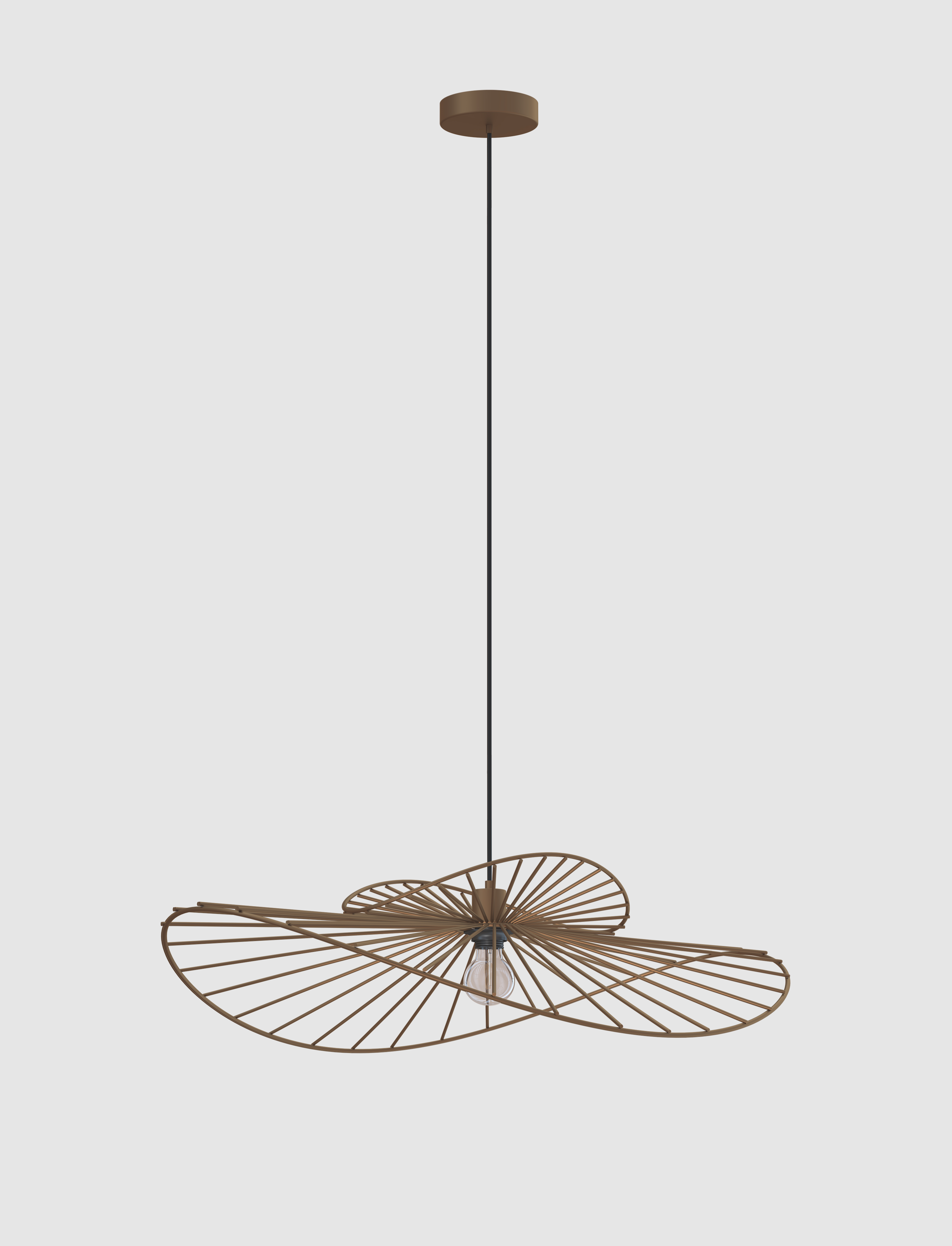 Suspension CURITIBA 1lum E27 Larg 80cm et 36cm Bronze/Taupe - 4