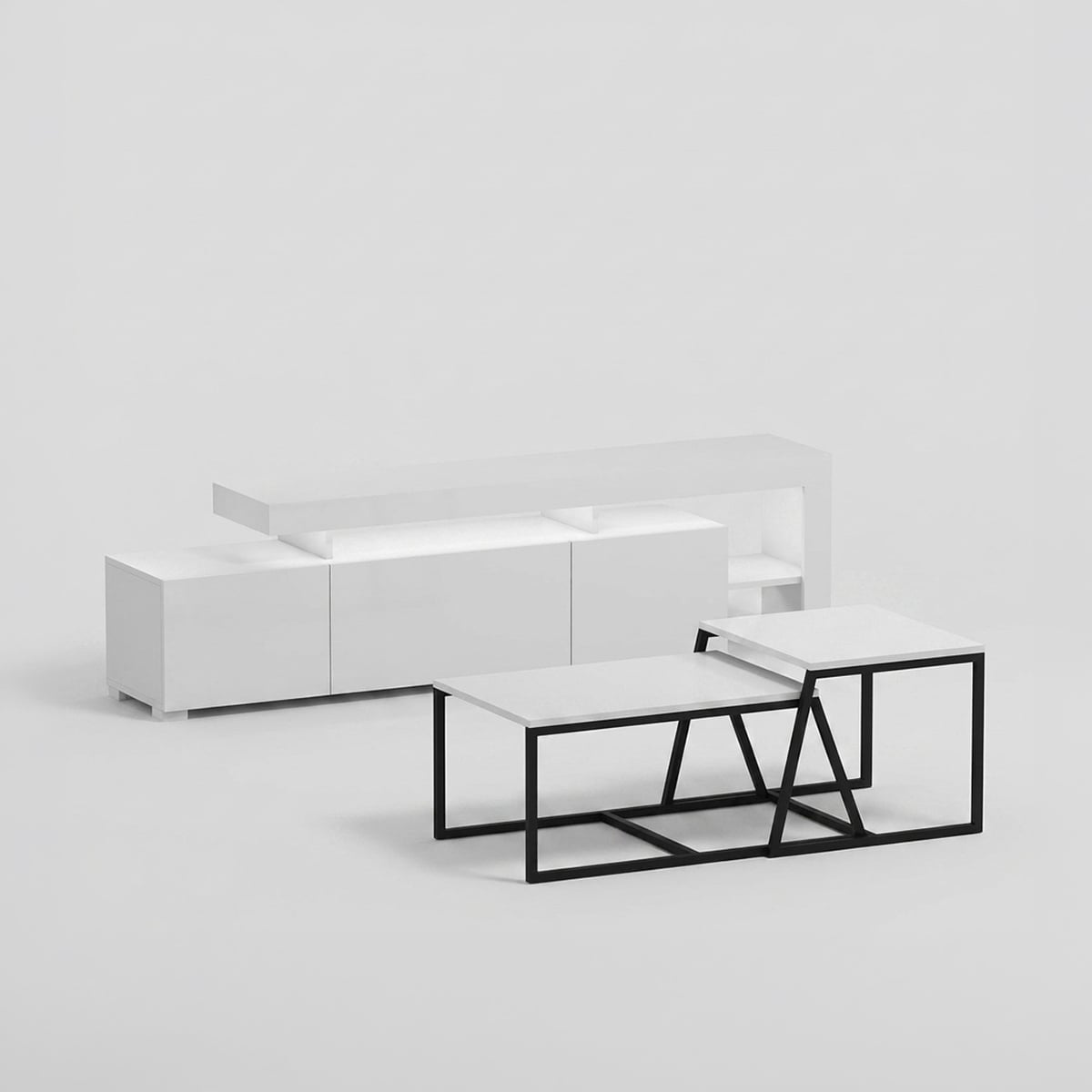 Set mueble TV y mesas de centro modernas Beliz | Leroy Merlin
