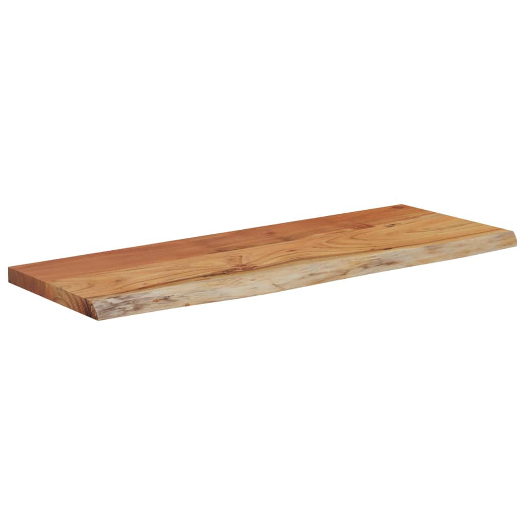 Étagère murale | Étagère flottante | Étagères de rangement rectangulaire massif acacia bordure assortie CFW10699 - 3