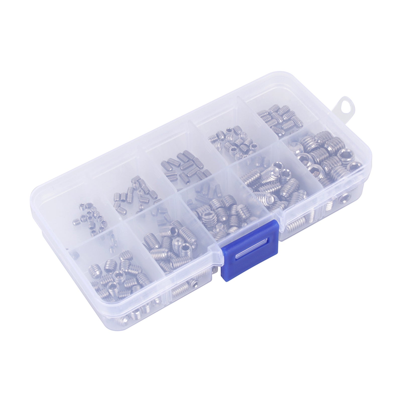 Assortiment de 200 vis sans tête à six pans creux M3 à M8, inox, kit multi-tailles pour bricolage, mécanique et usage industriel - 2