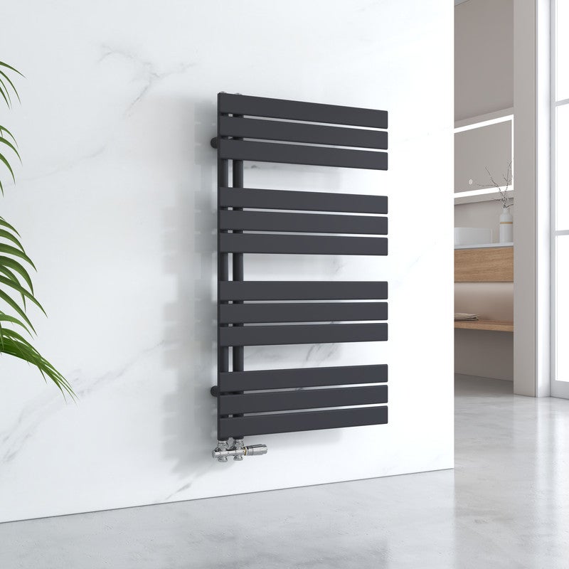 EMKE Grzejnik Łazienkowy 639W, 104,1x60 cm, 4 bar, do 6 m² – Czarny