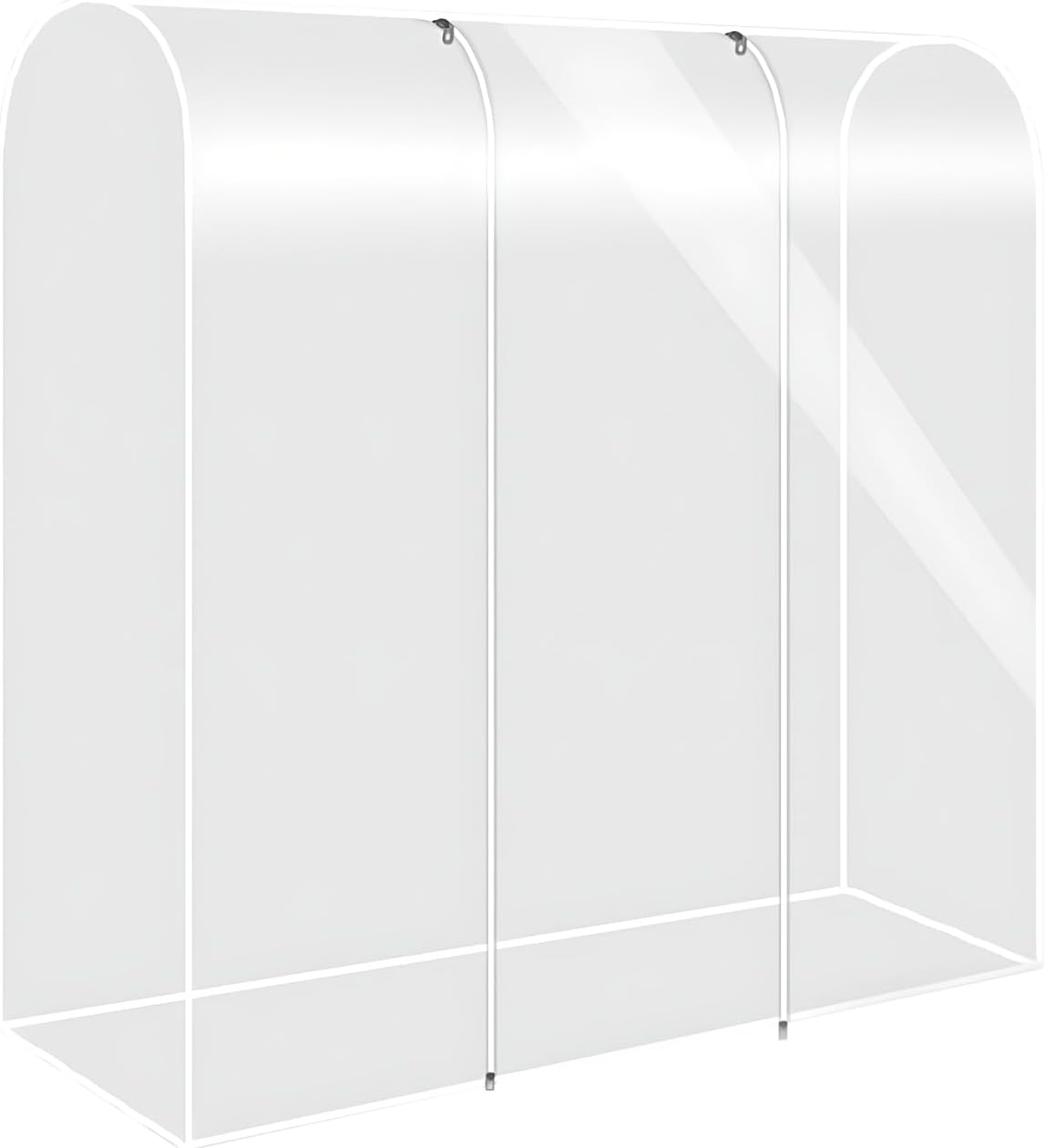 Pokrowiec ochronny na wieszak na ubrania, przezroczysty, pyłoszczelny, z zamkiem błyskawicznym, 120×50×150 cm, odporny na warunki atmosferyczne