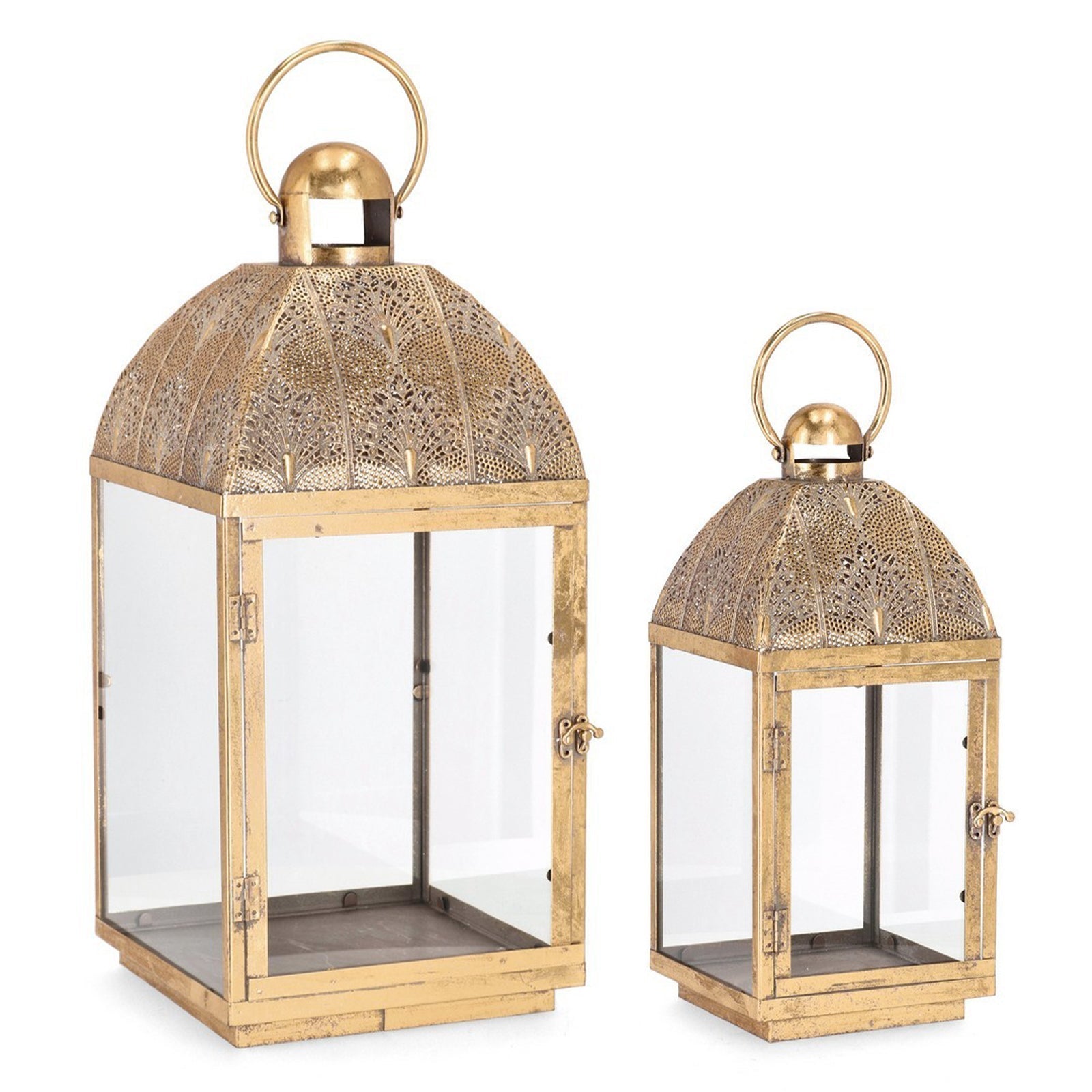 Lot De 2 Fleurs Décoratives En Métal Sur Base Bois - Décoration Minimaliste Moderne